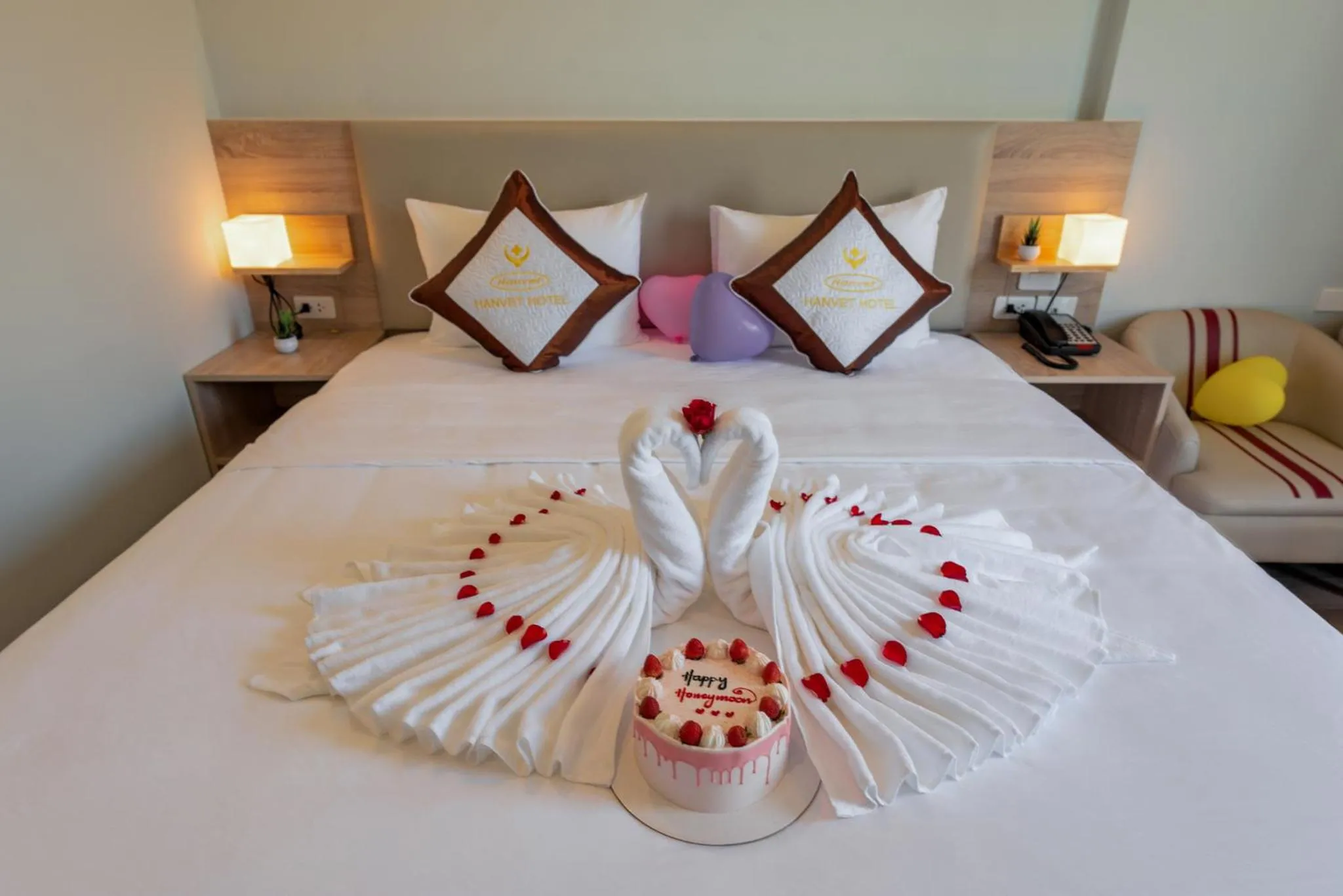 Decorative detail, Bed in Hanvet Hotel Phu Quoc
