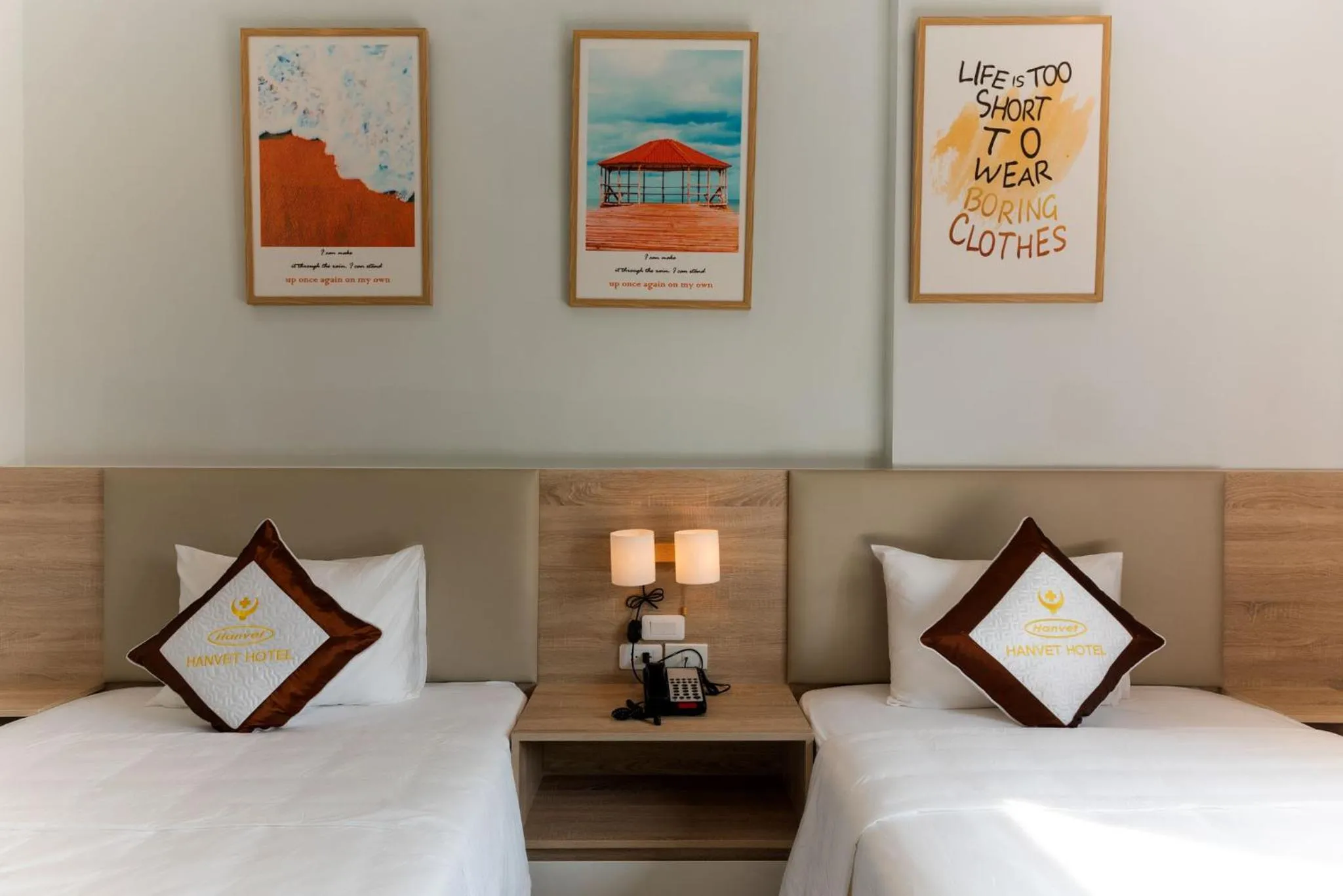 Bed in Hanvet Hotel Phu Quoc