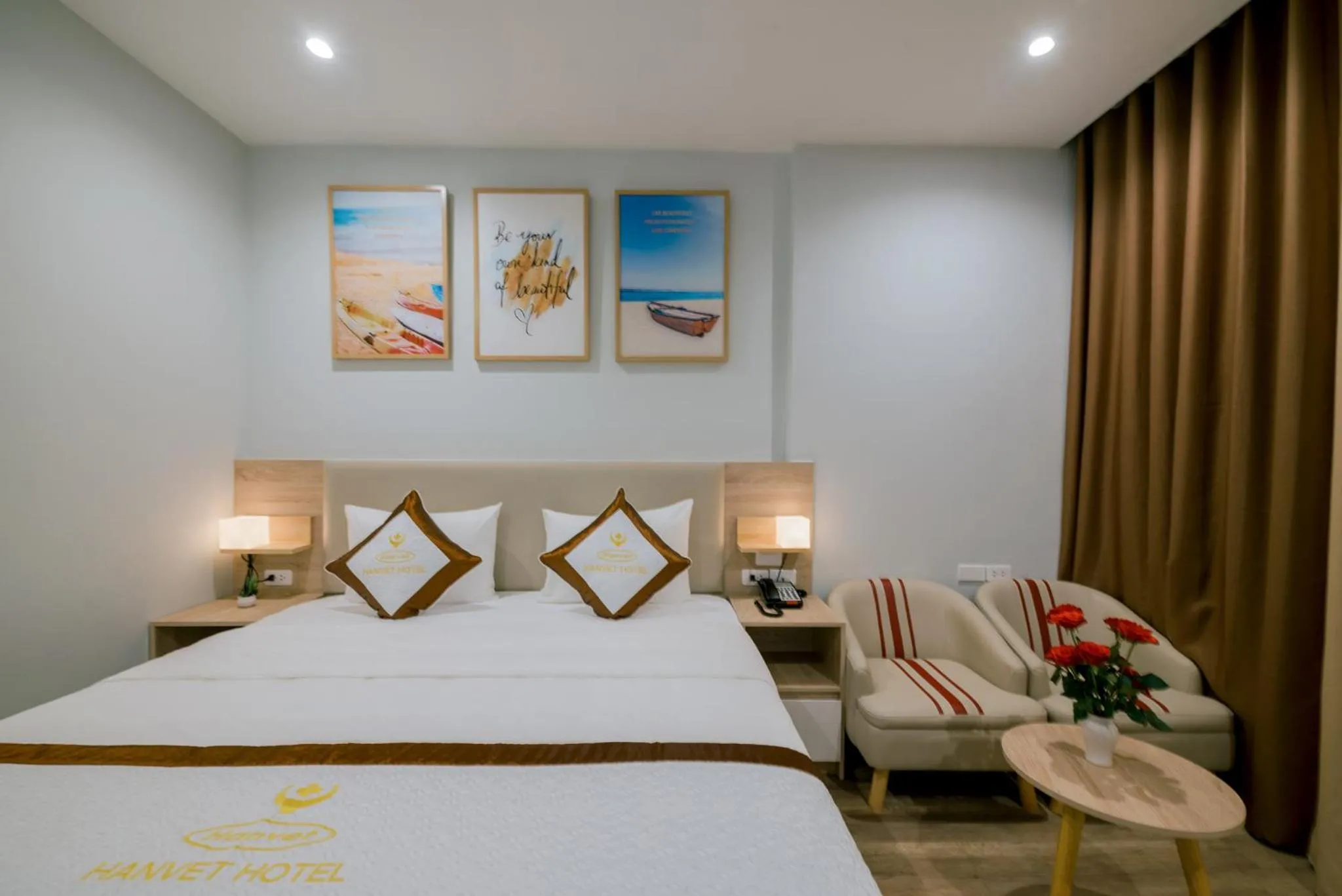 Bed in Hanvet Hotel Phu Quoc
