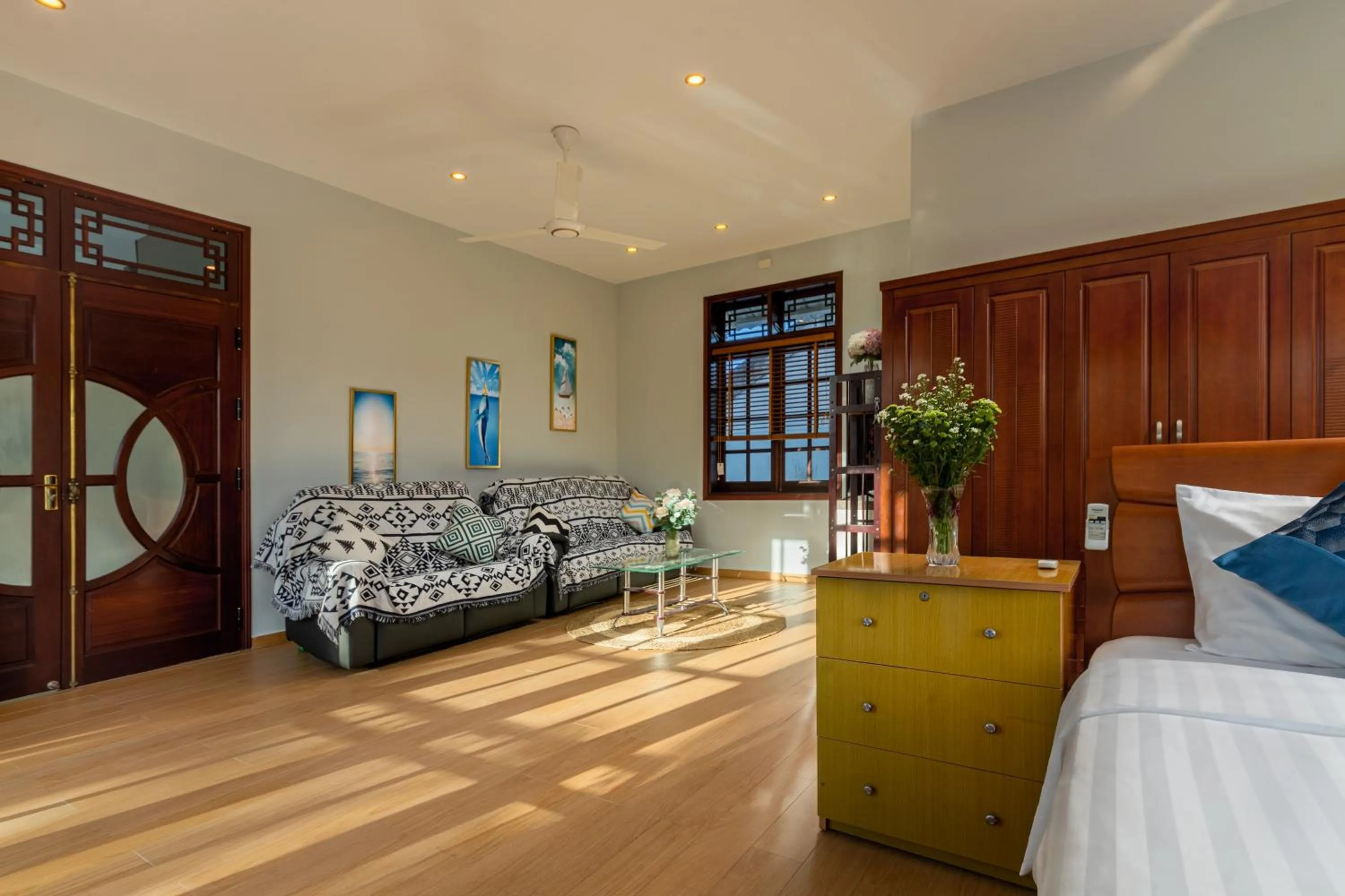 Lobby or reception, Bed in Sông River Homestay Hội An