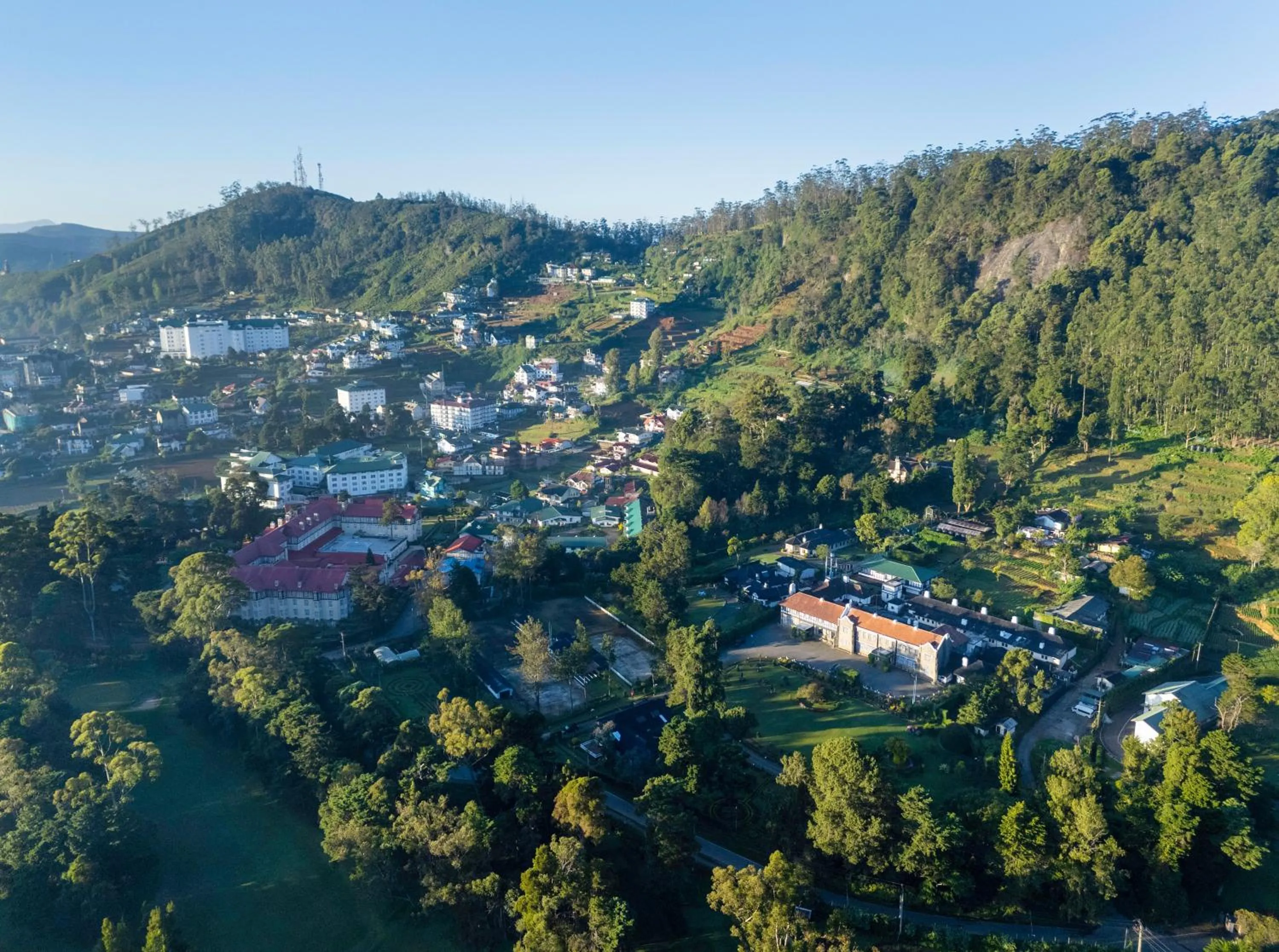 Bird's eye view in The Hill Club
