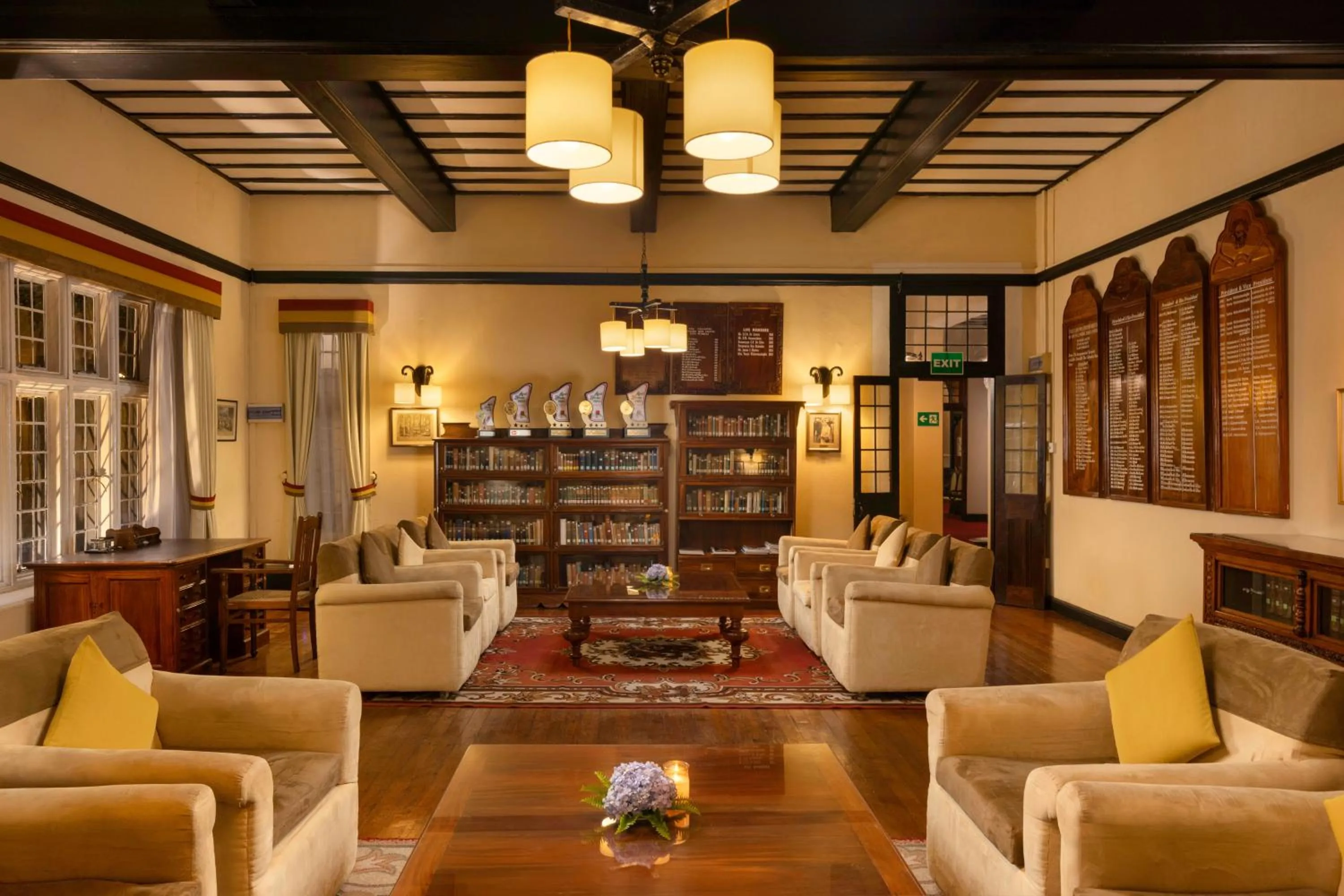 Seating area in The Hill Club