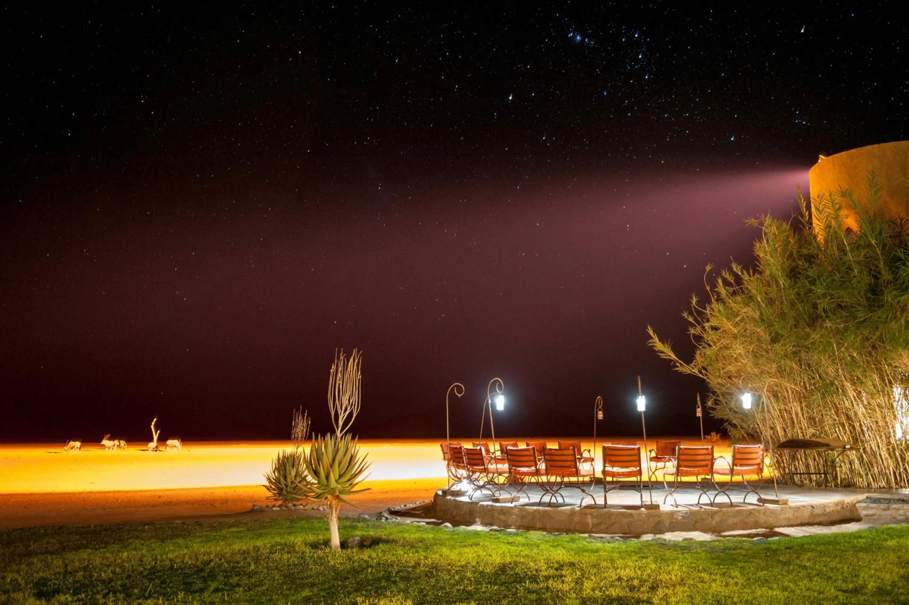 fireplace in Le Mirage Resort & Spa