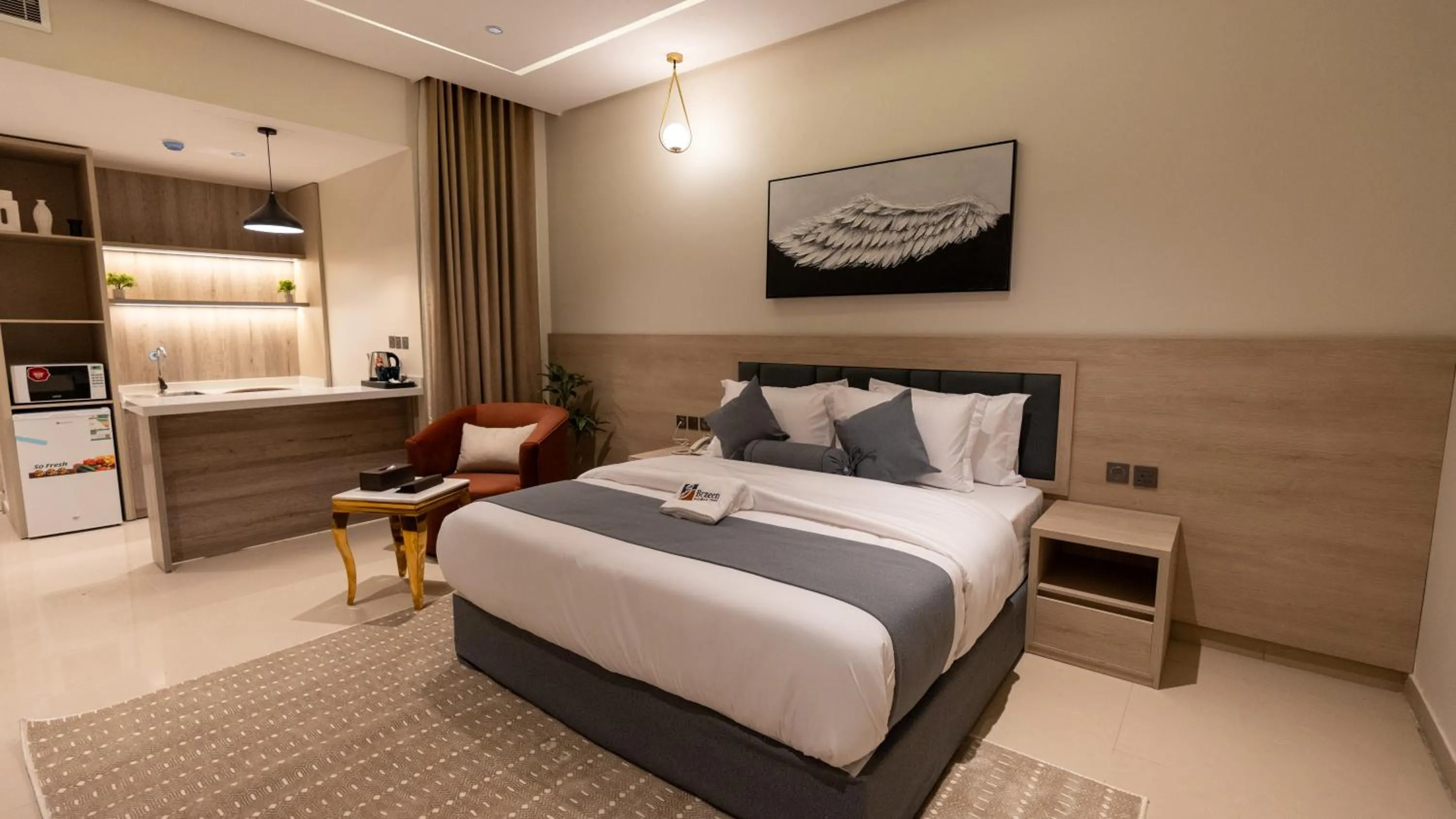 Bed in Brzeen Hotel Riyadh