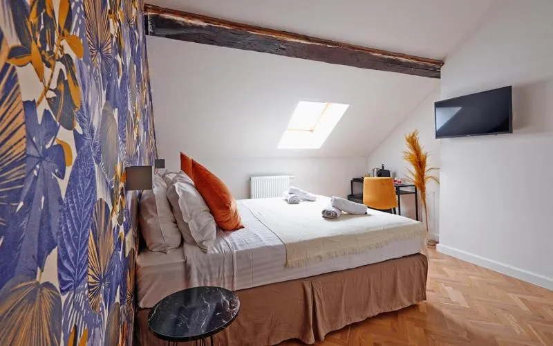 Bedroom, Bed in Hotel Les Ecrins