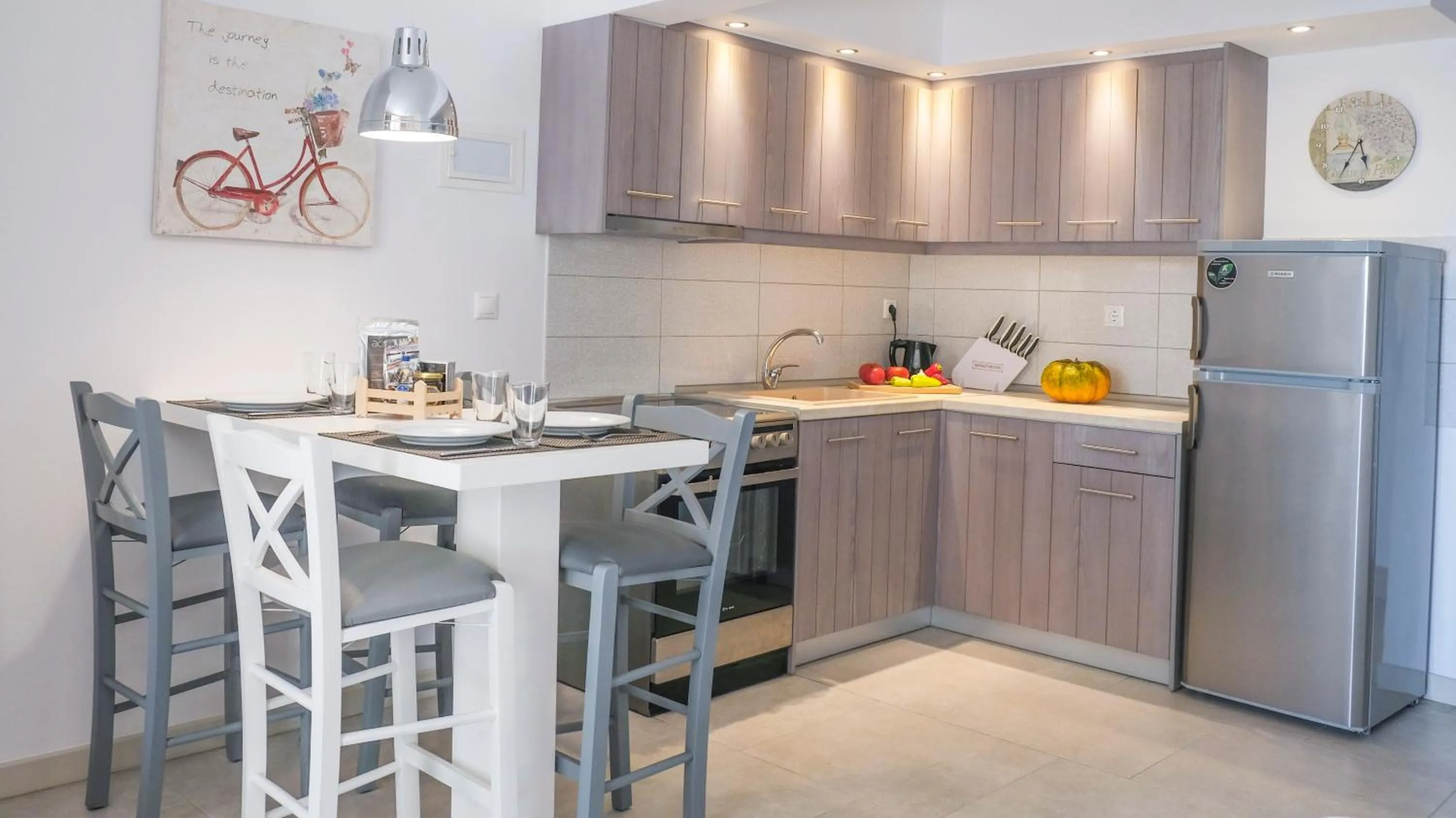 Kitchen or kitchenette in Acrotel Athena Villa