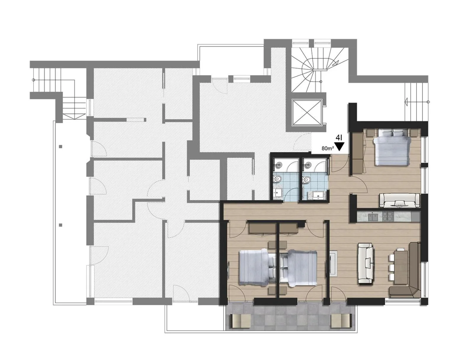Floor plan in Residence Magdalena