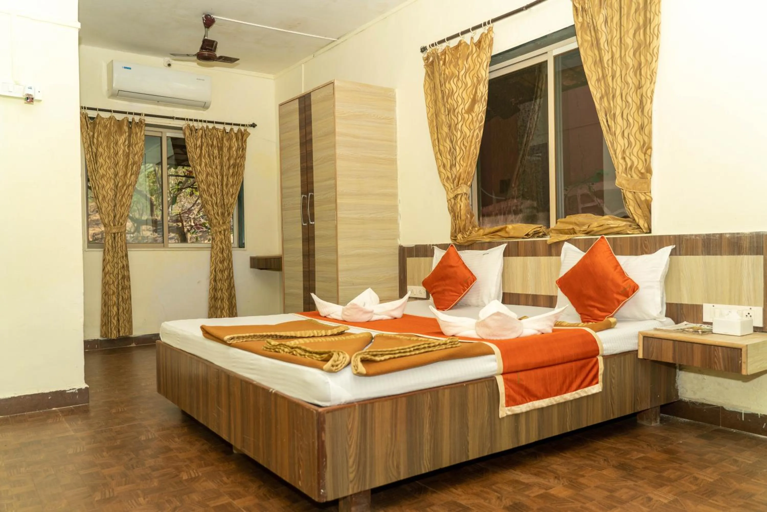 Bathroom, Bed in Wild Camp- The Nature Resort