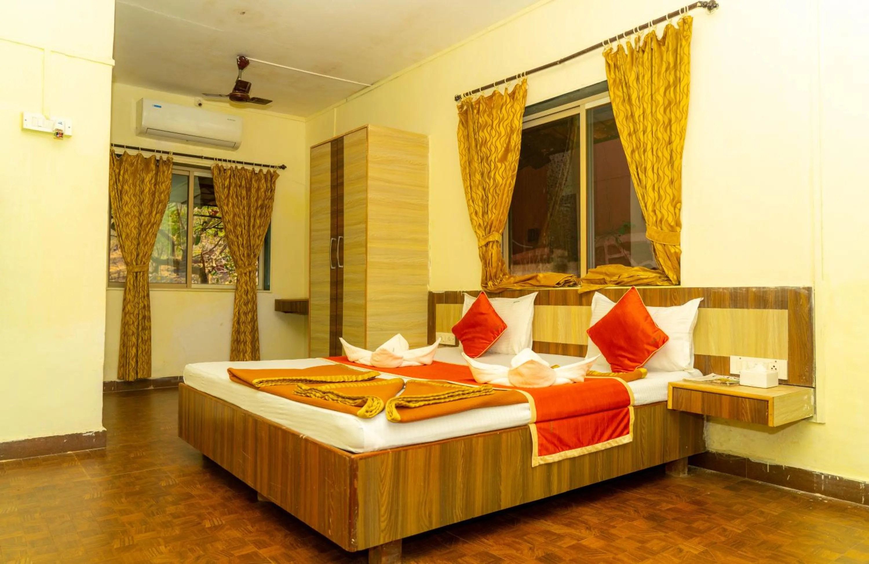 Bathroom, Bed in Wild Camp- The Nature Resort