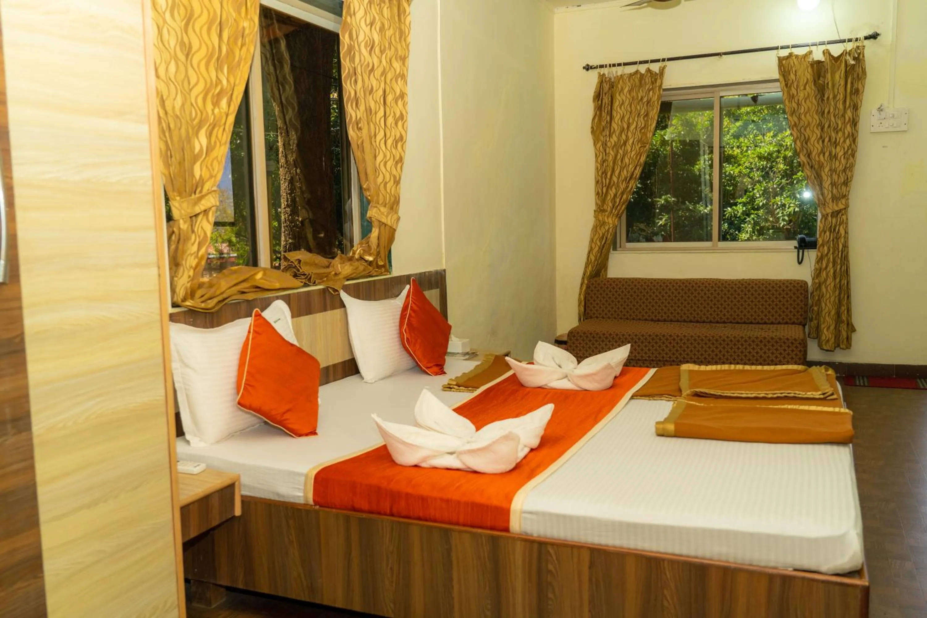 Bathroom, Bed in Wild Camp- The Nature Resort