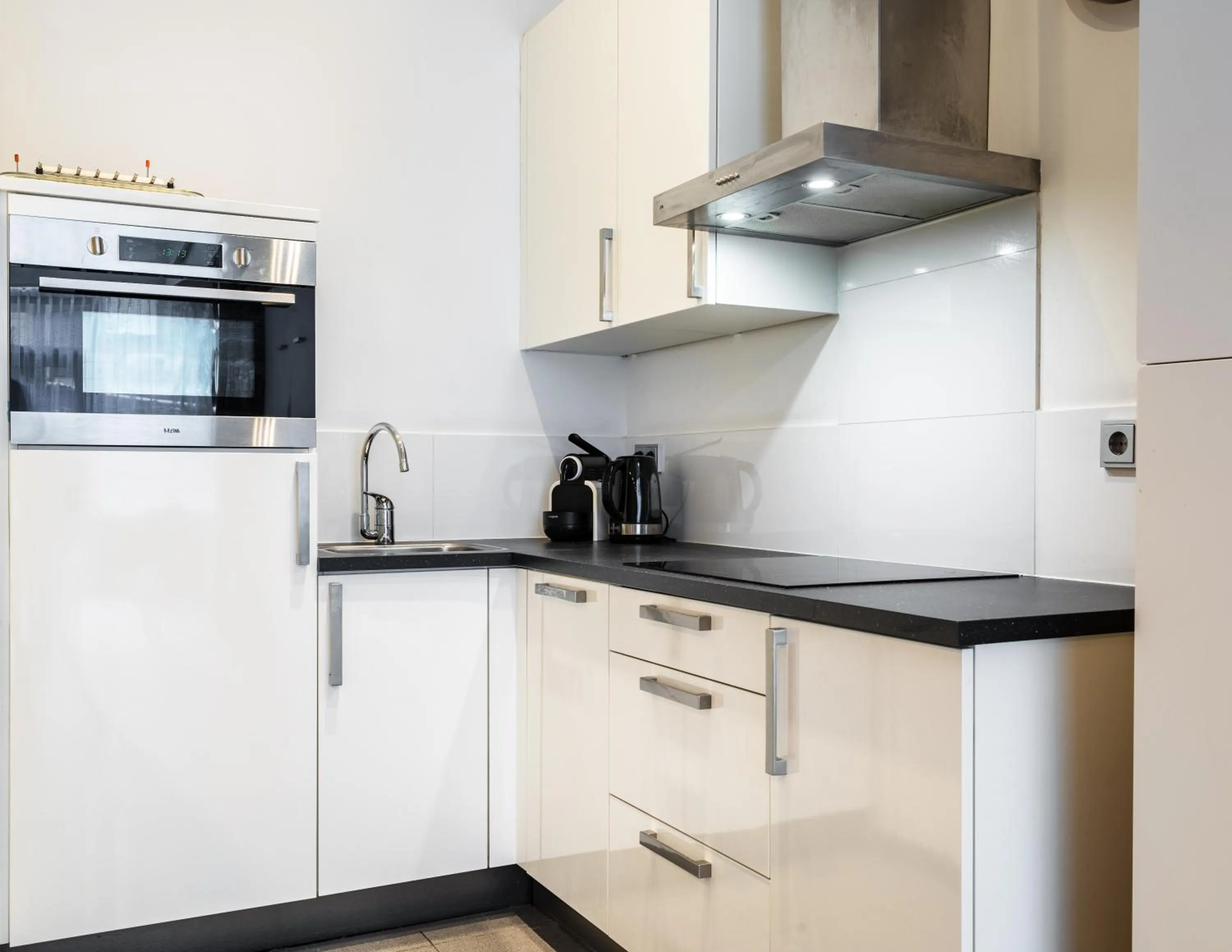 Kitchen or kitchenette in Musea Hotel & Apartments
