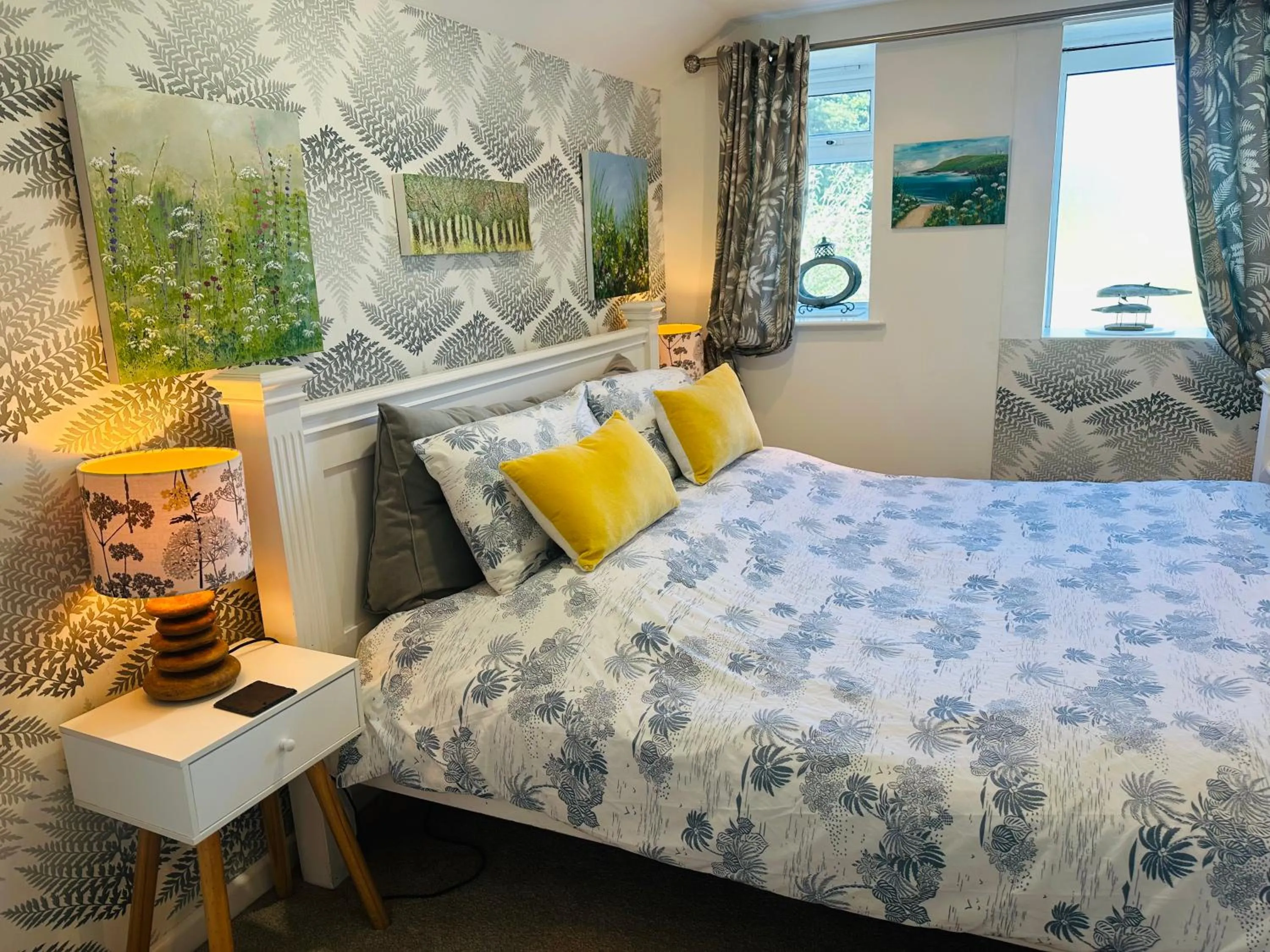 Bed in Bay View Cottage