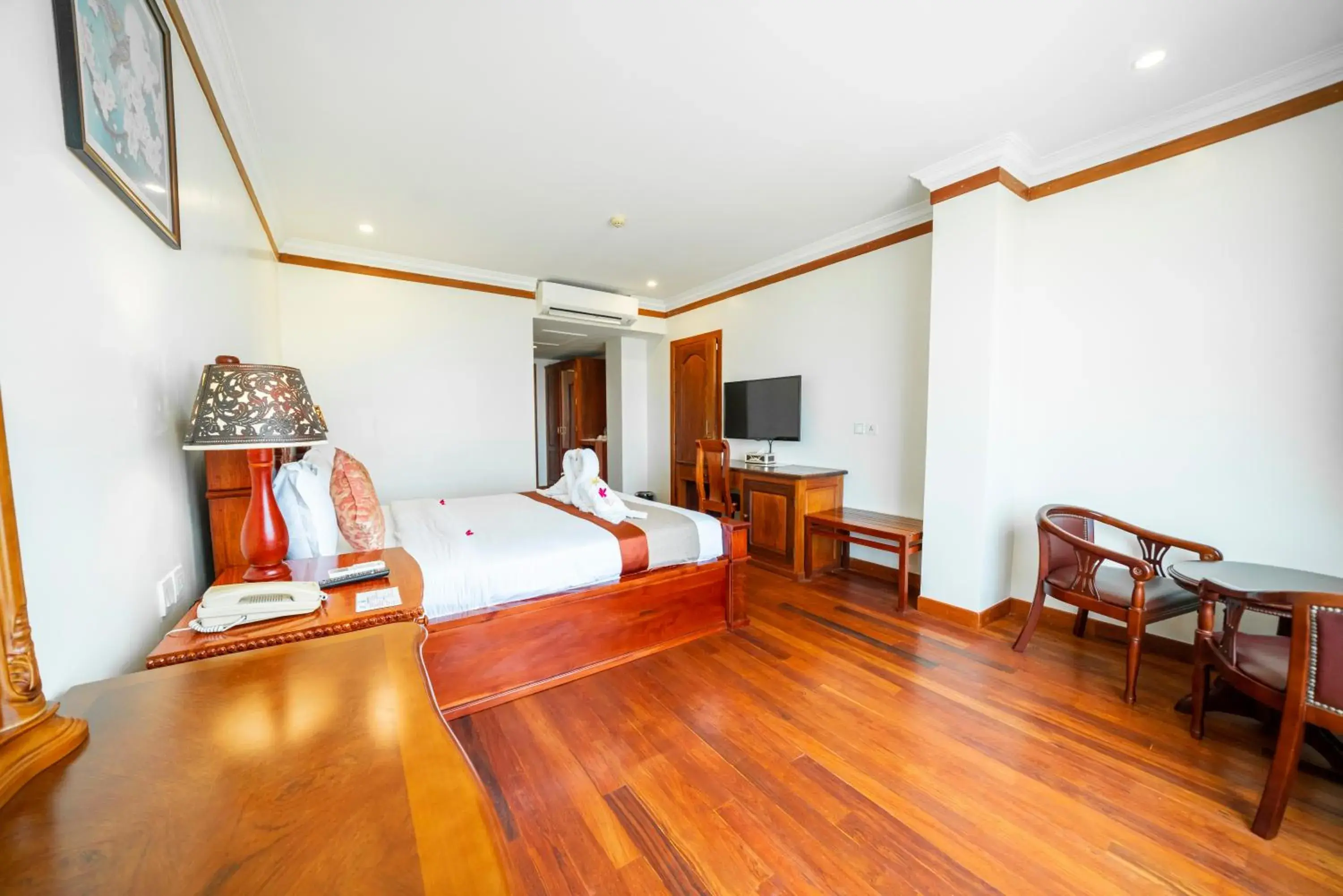 Bed in Pursat Riverside Hotel & Spa Bed in Pursat Riverside Hotel & Spa