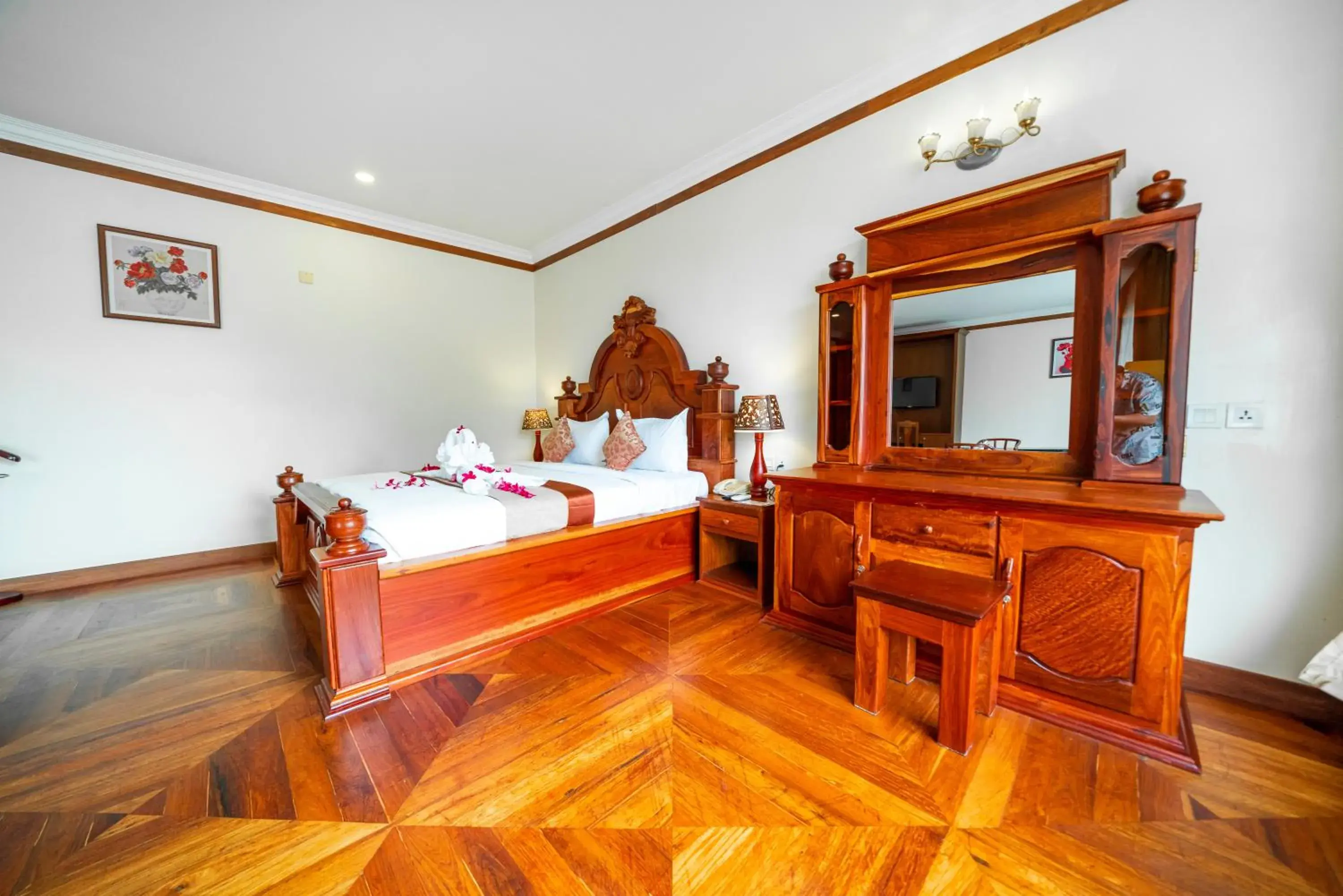 Bed in Pursat Riverside Hotel & Spa Bed in Pursat Riverside Hotel & Spa