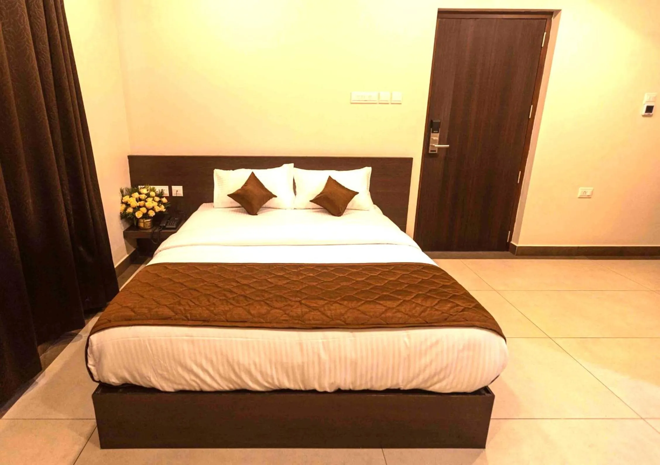 Bed in HOTEL PANKAJ RESIDENCY