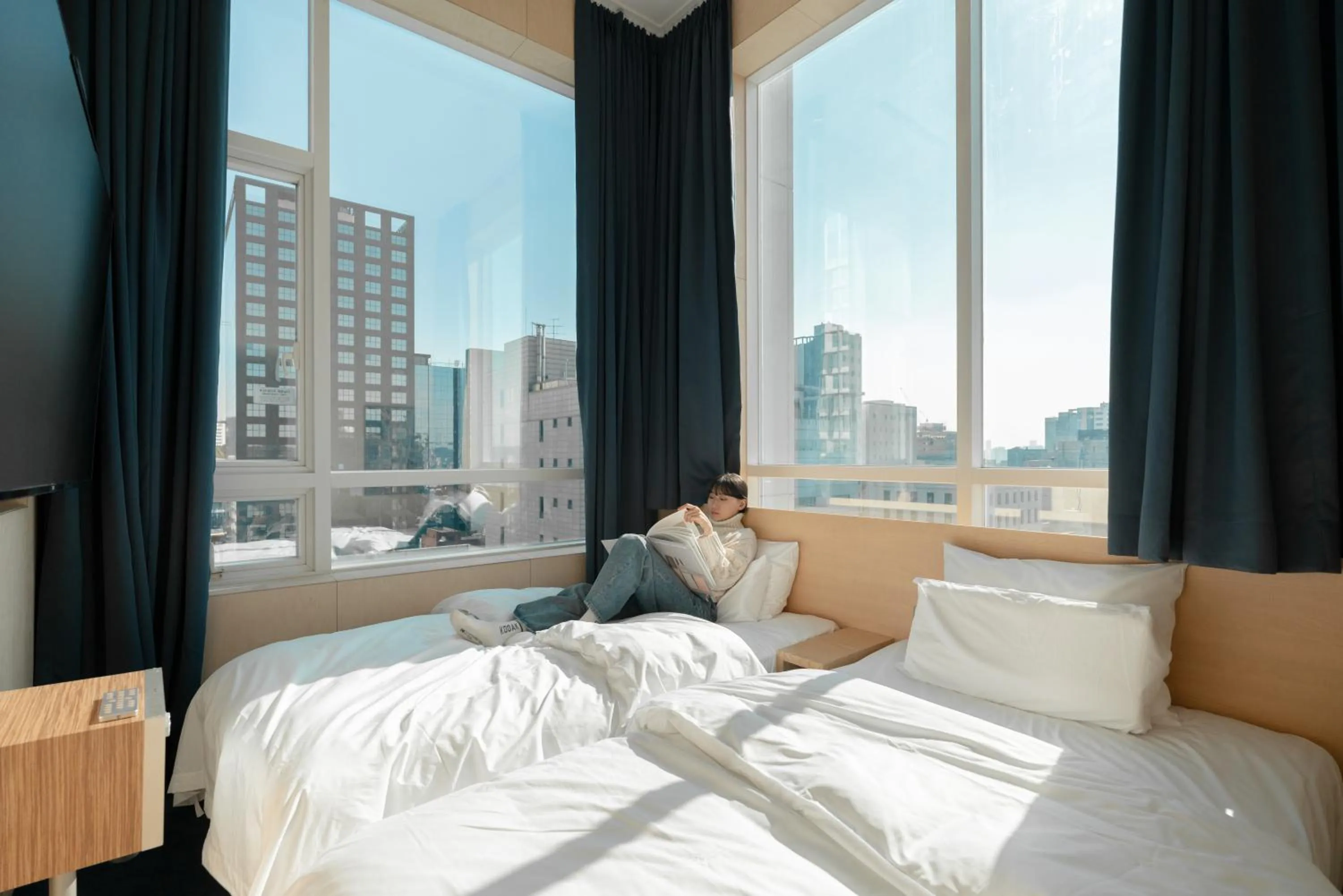 Property building, Bed in Aank Hotel Hongdae