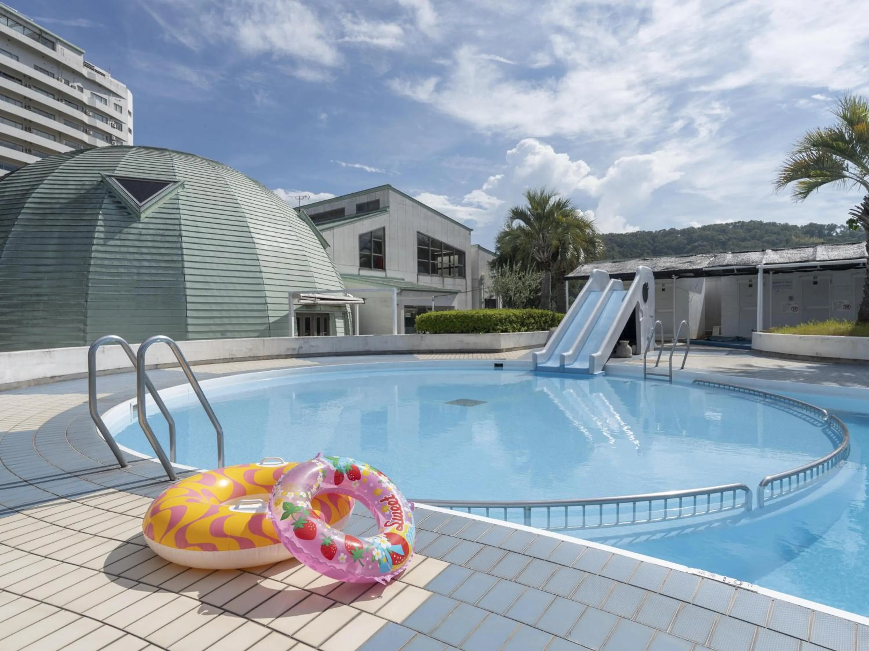Pool view in Bay Resort Hotel Shodoshima