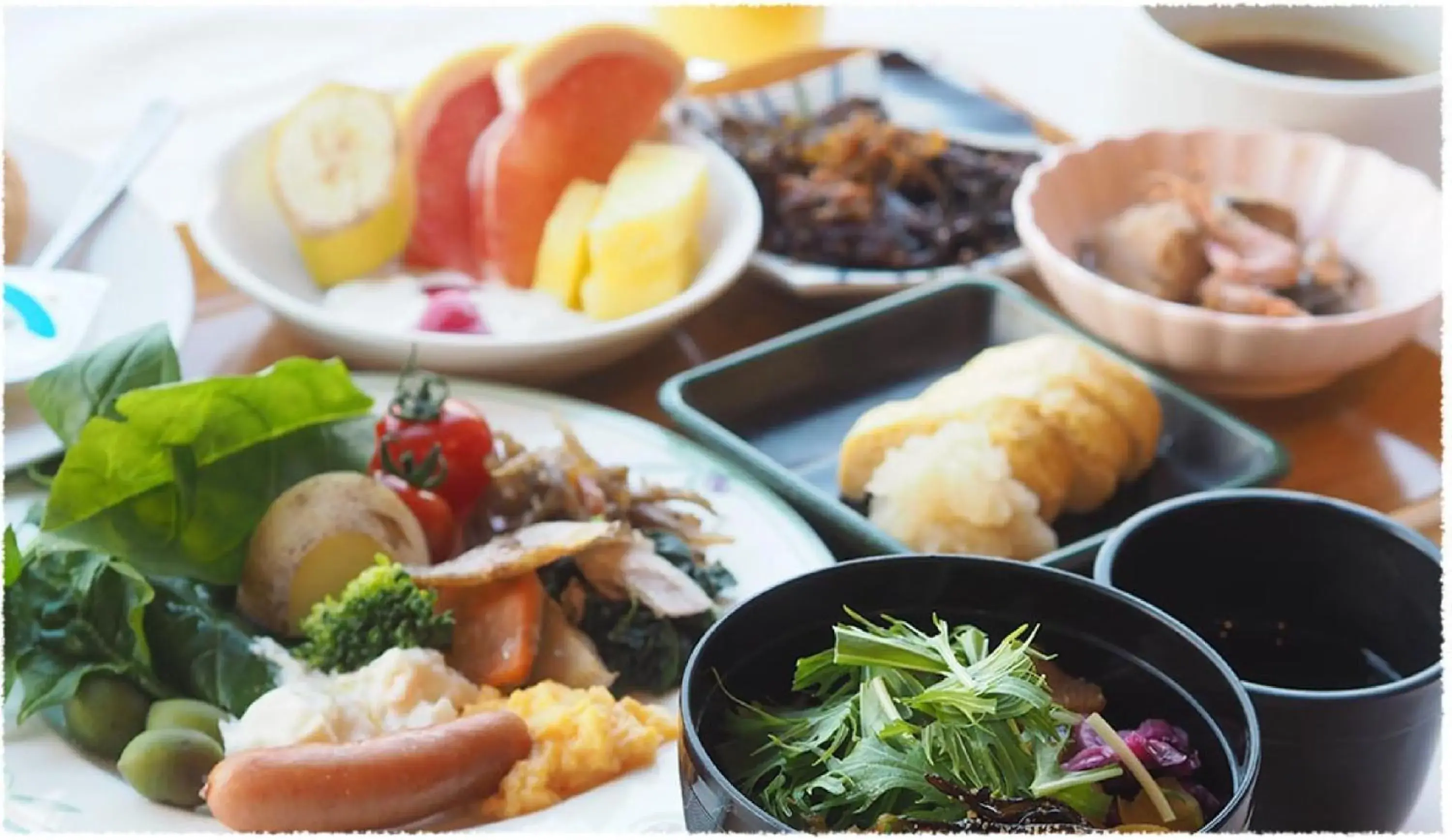 Buffet breakfast in Bay Resort Hotel Shodoshima Buffet breakfast in Bay Resort Hotel Shodoshima