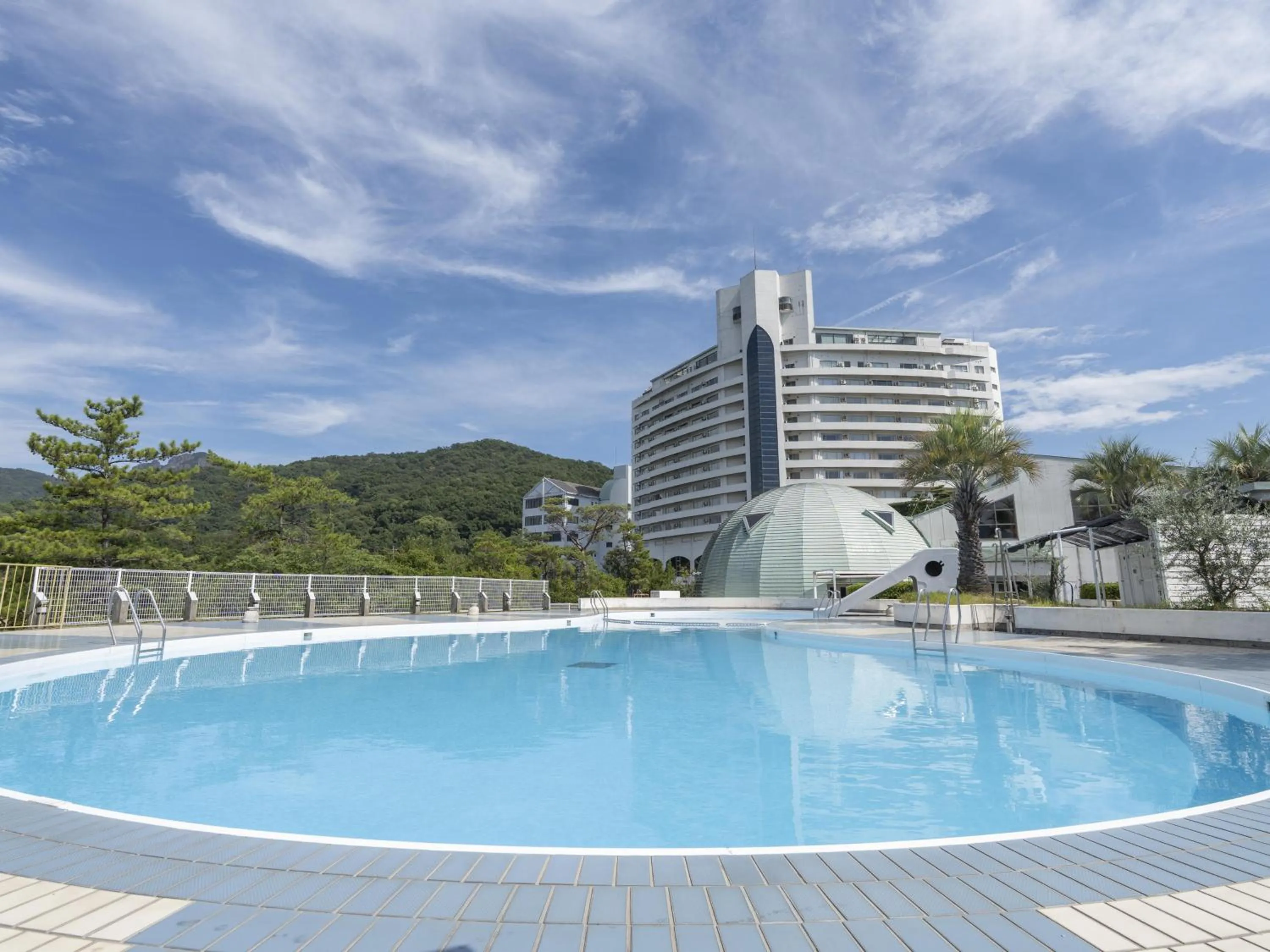 Pool view in Bay Resort Hotel Shodoshima