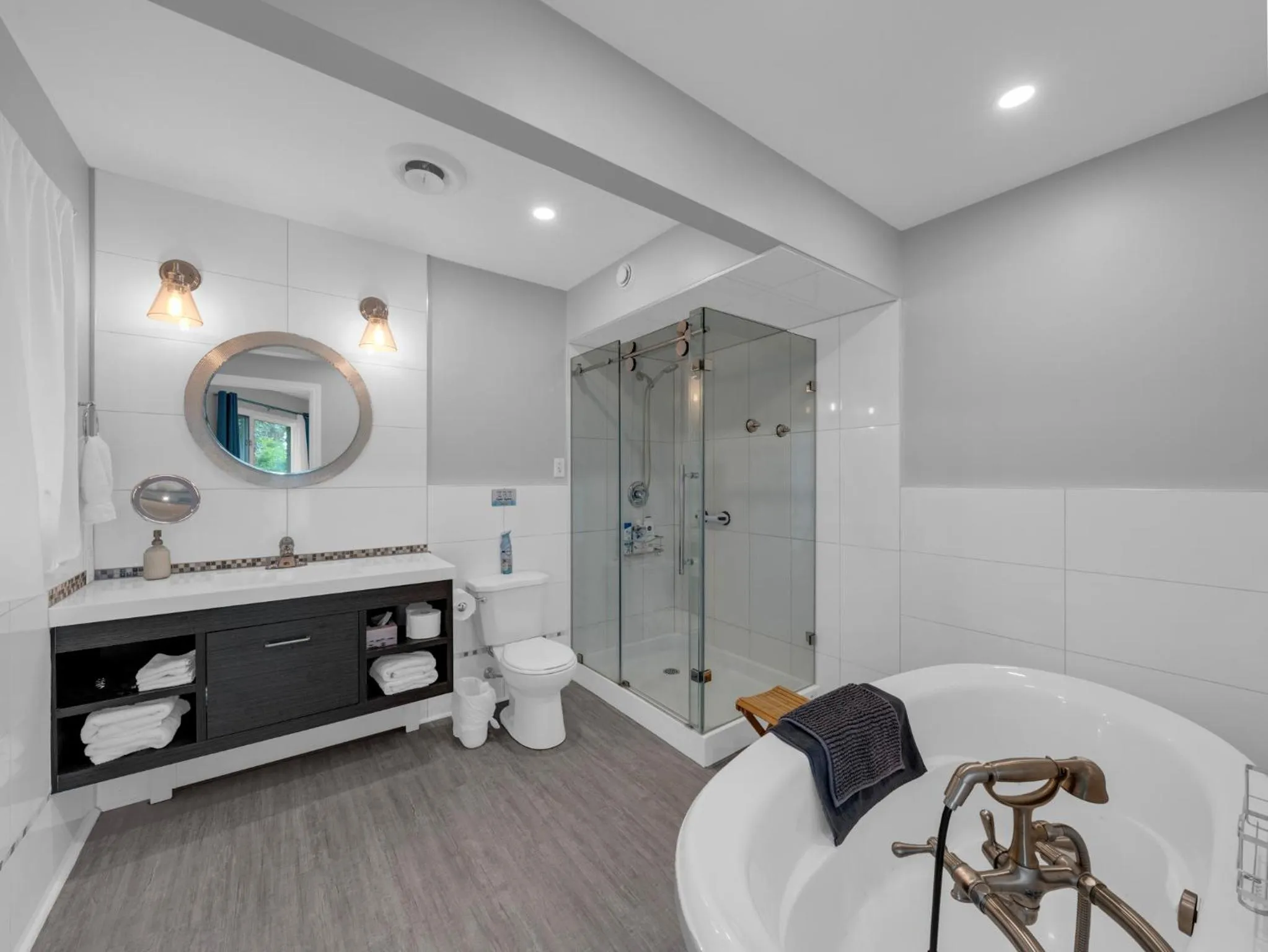 Bathroom in Coastal Suite #1 Cozy Suite #2 - Seacliff Beach Suites