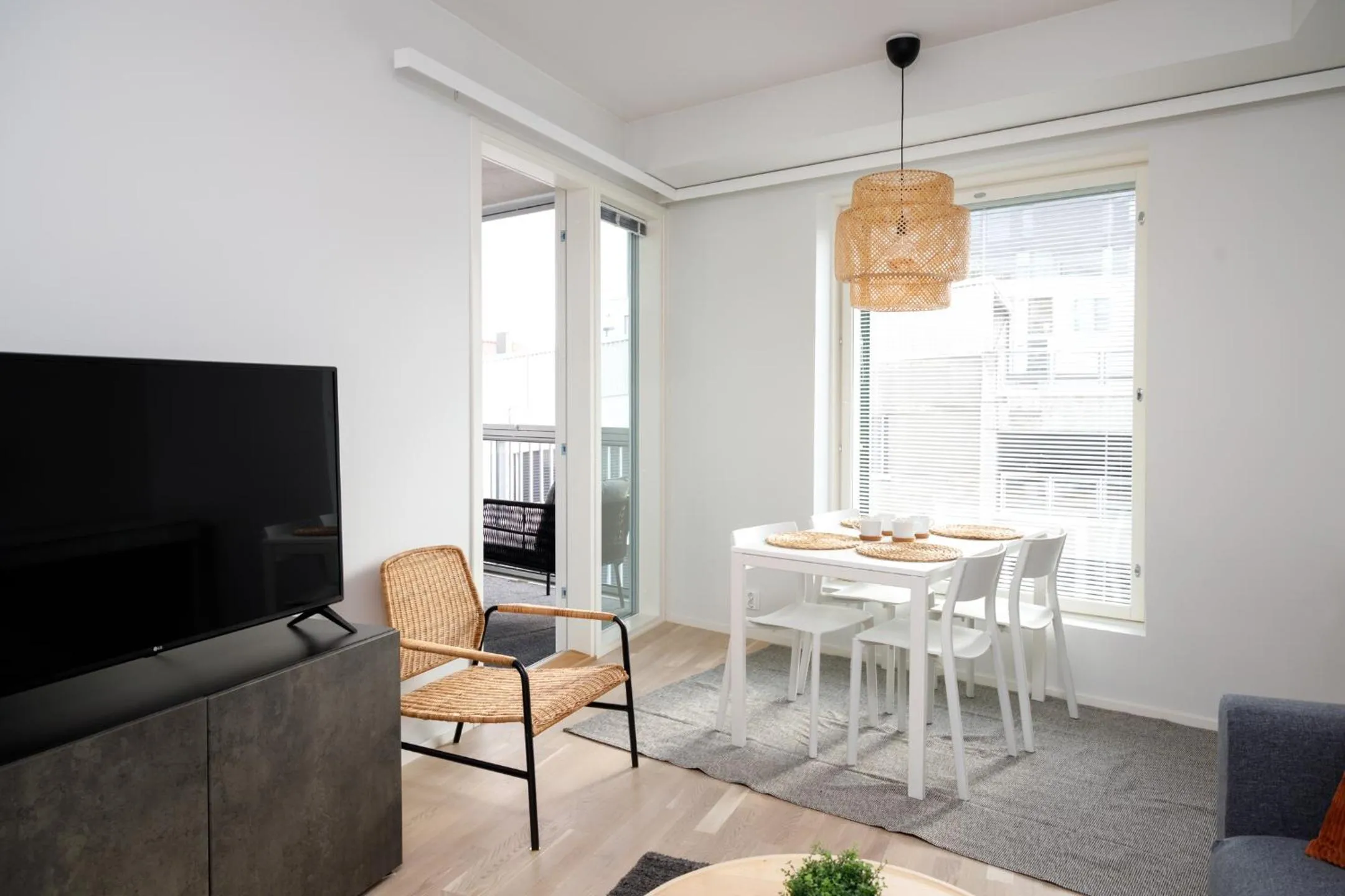 Living room in ULEABO Neat 48 m2 two-room flat with sauna