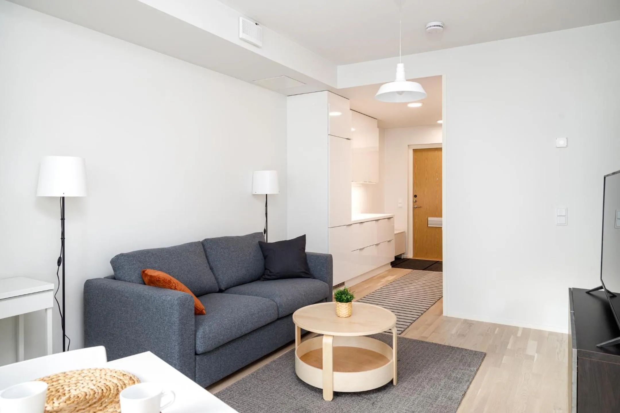 Living room in ULEABO Neat 48 m2 two-room flat with sauna