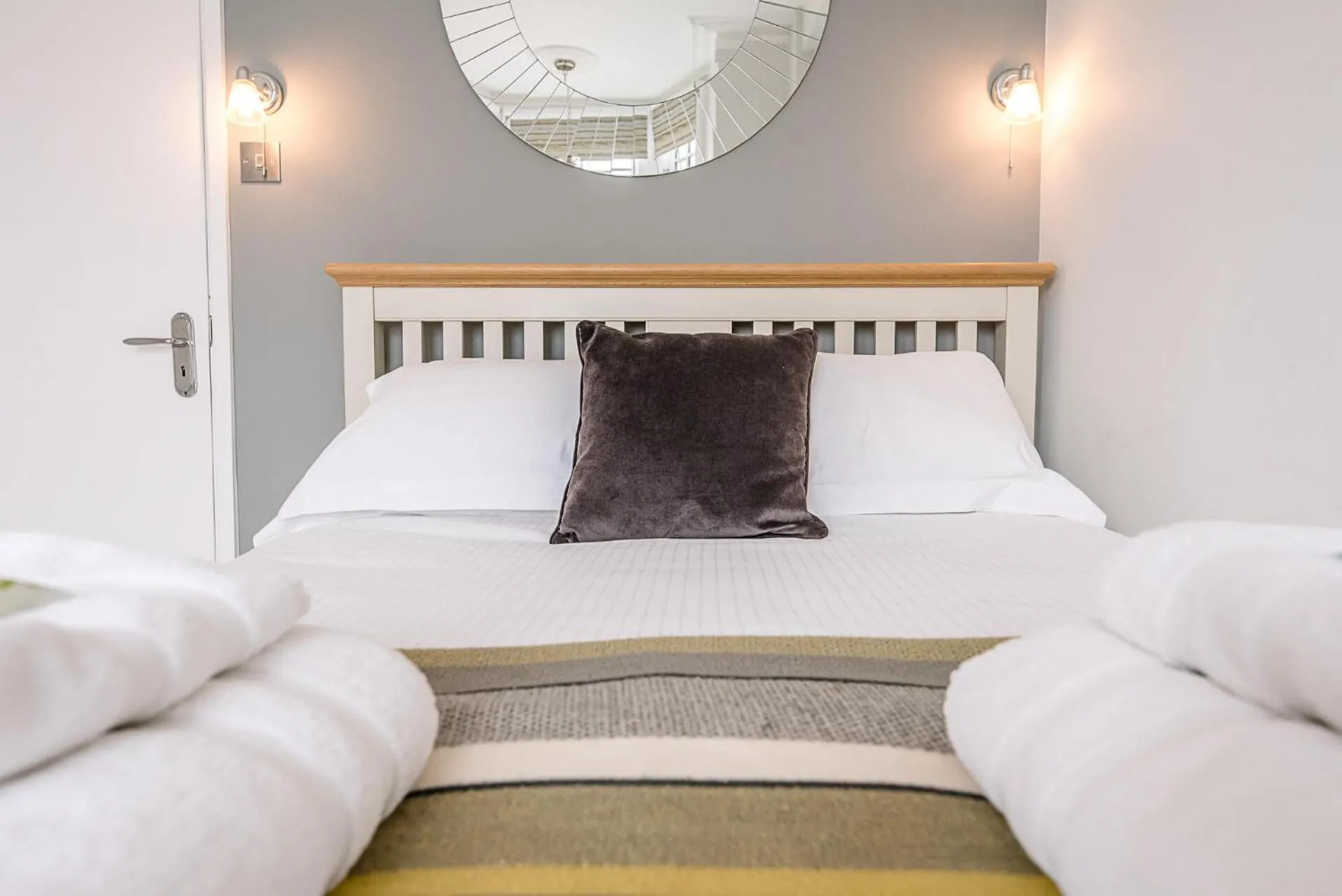 Bed in The Apartment at Clare House, Aldeburgh