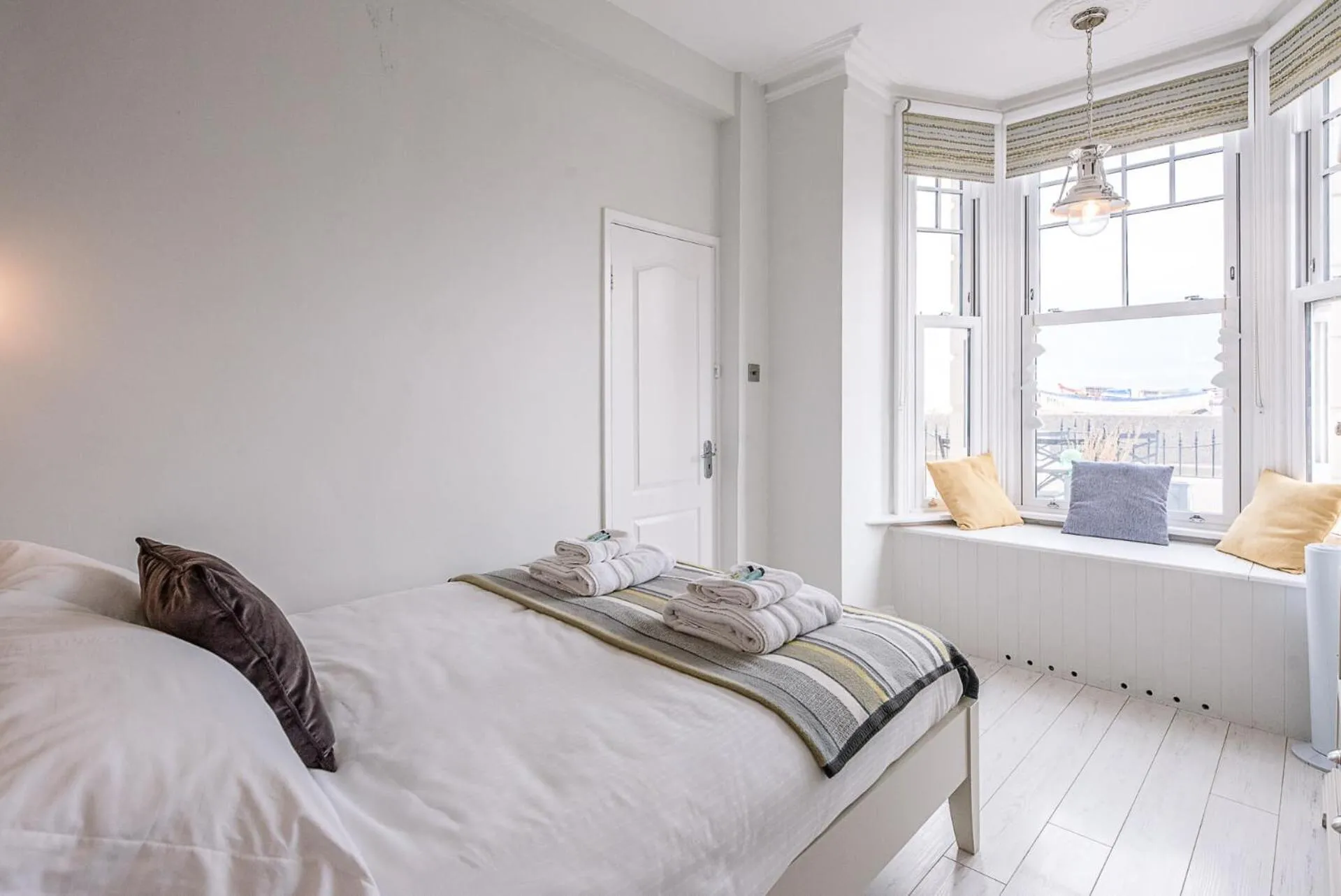Bed in The Apartment at Clare House, Aldeburgh