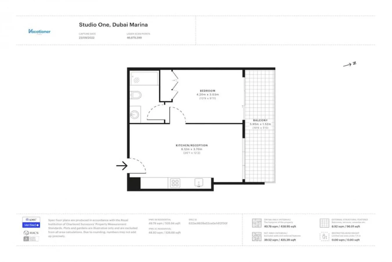 Floor plan in Studio One - Beautiful One Bedroom