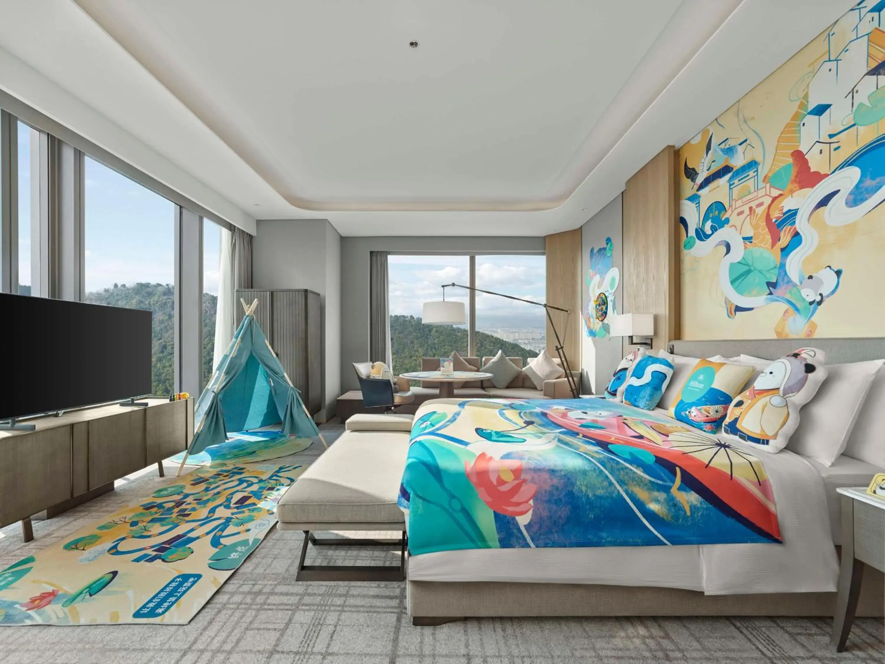 Bed in Hilton Zhuji Bed in Hilton Zhuji