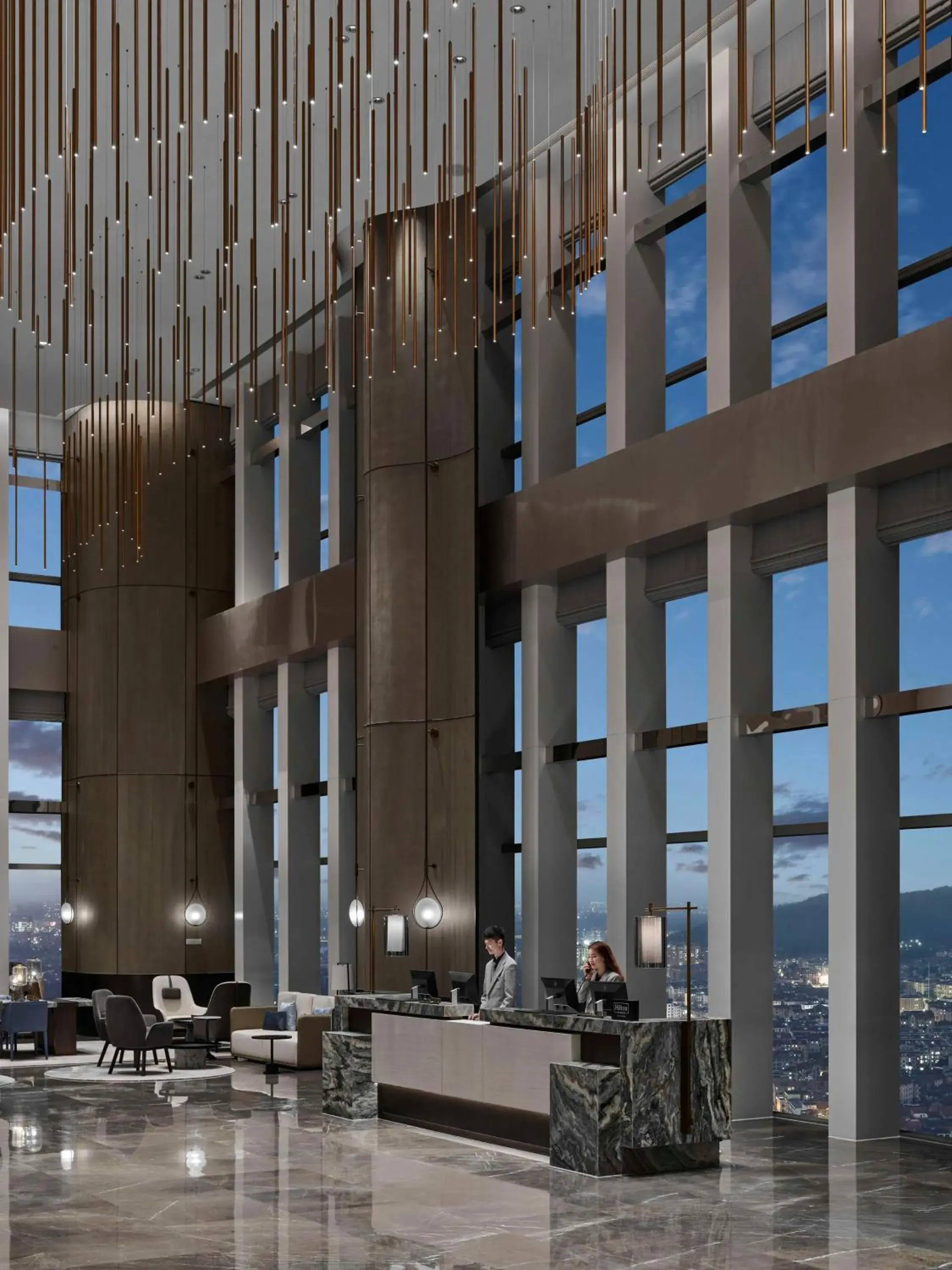 Lobby or reception in Hilton Zhuji Lobby or reception in Hilton Zhuji