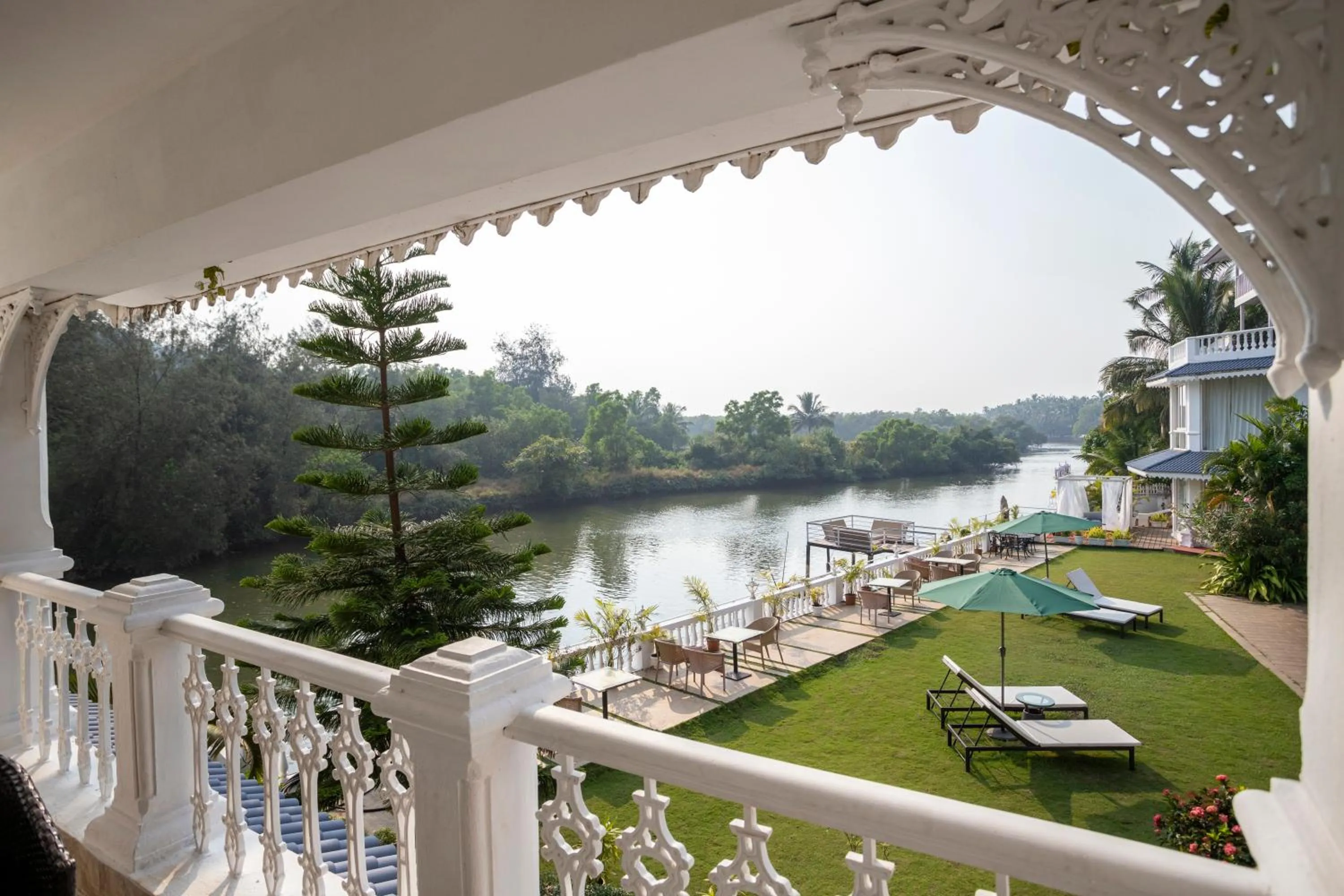 Balcony/Terrace in Stone Wood Riverfront Resort, Siolim