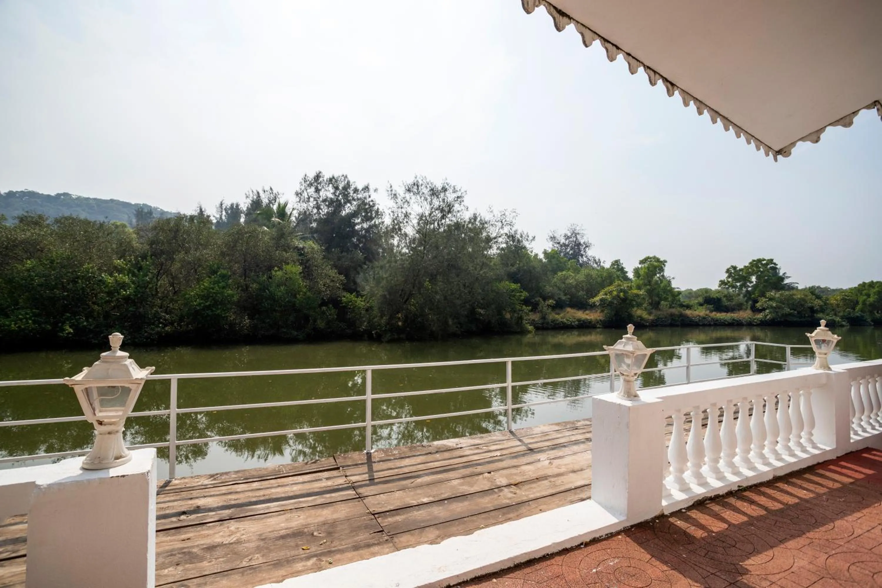 River view in Stone Wood Riverfront Resort, Siolim