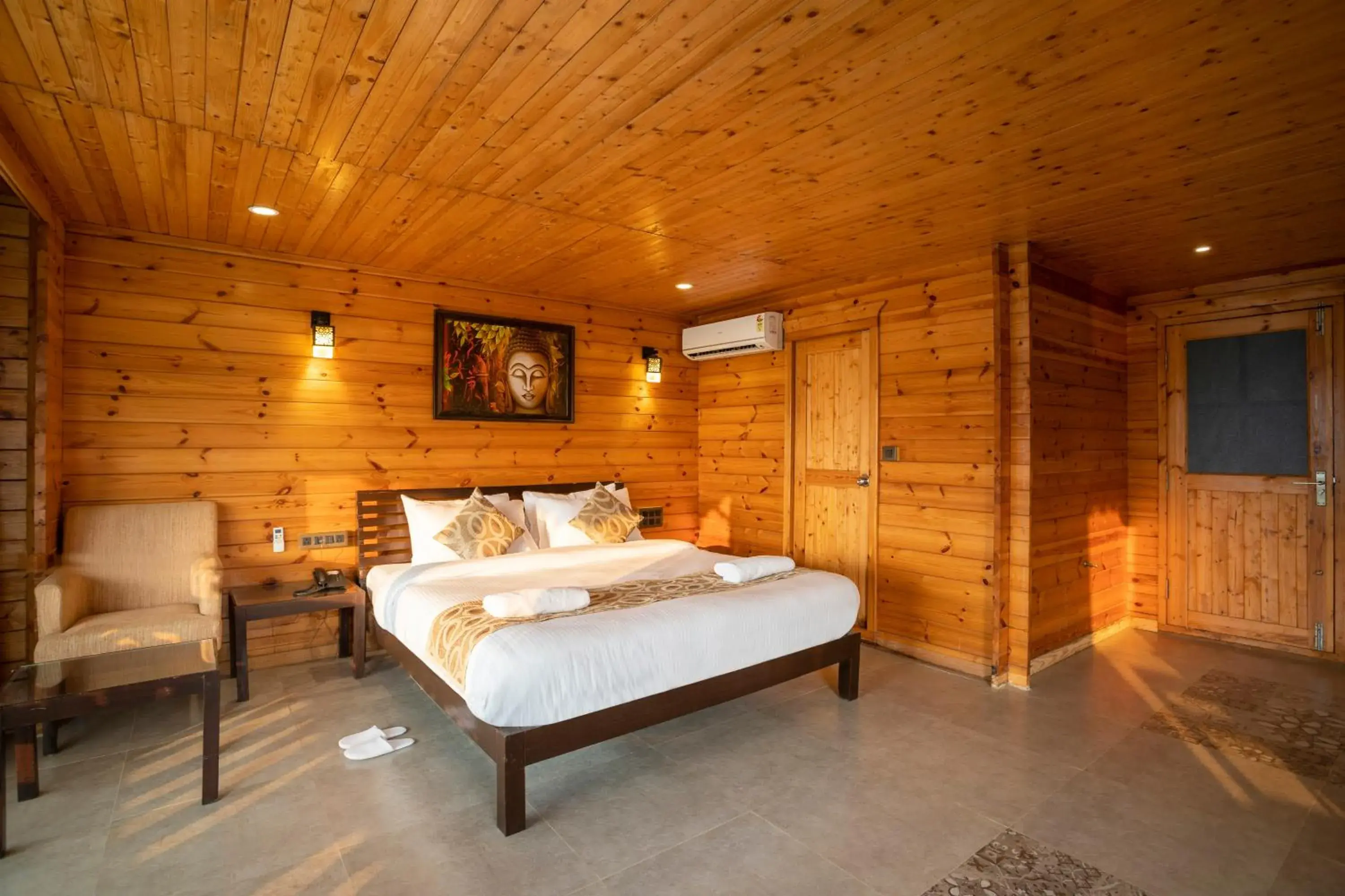 Bed in Stone Wood Riverfront Resort, Siolim Bed in Stone Wood Riverfront Resort, Siolim