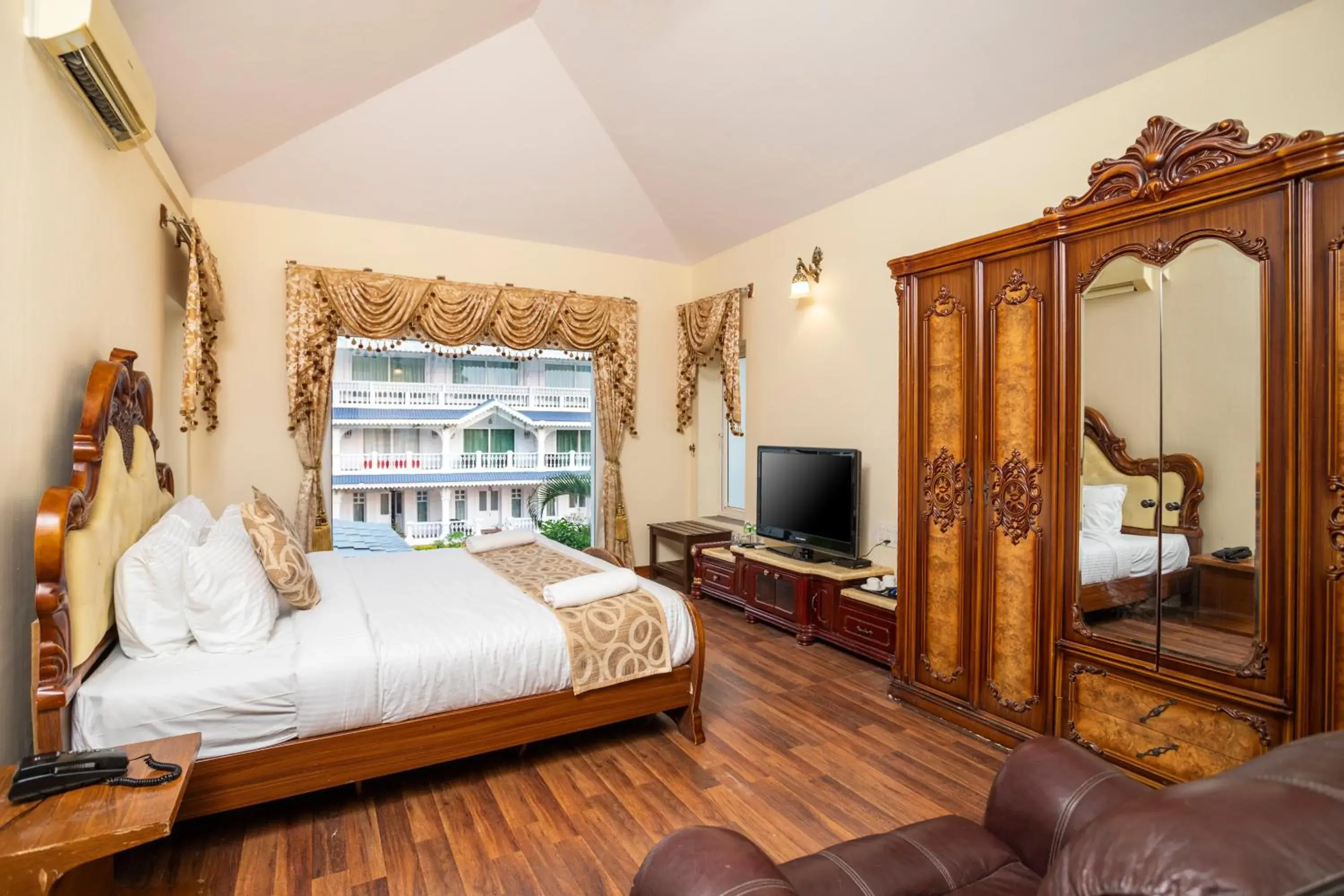 Bed in Stone Wood Riverfront Resort, Siolim Bed in Stone Wood Riverfront Resort, Siolim