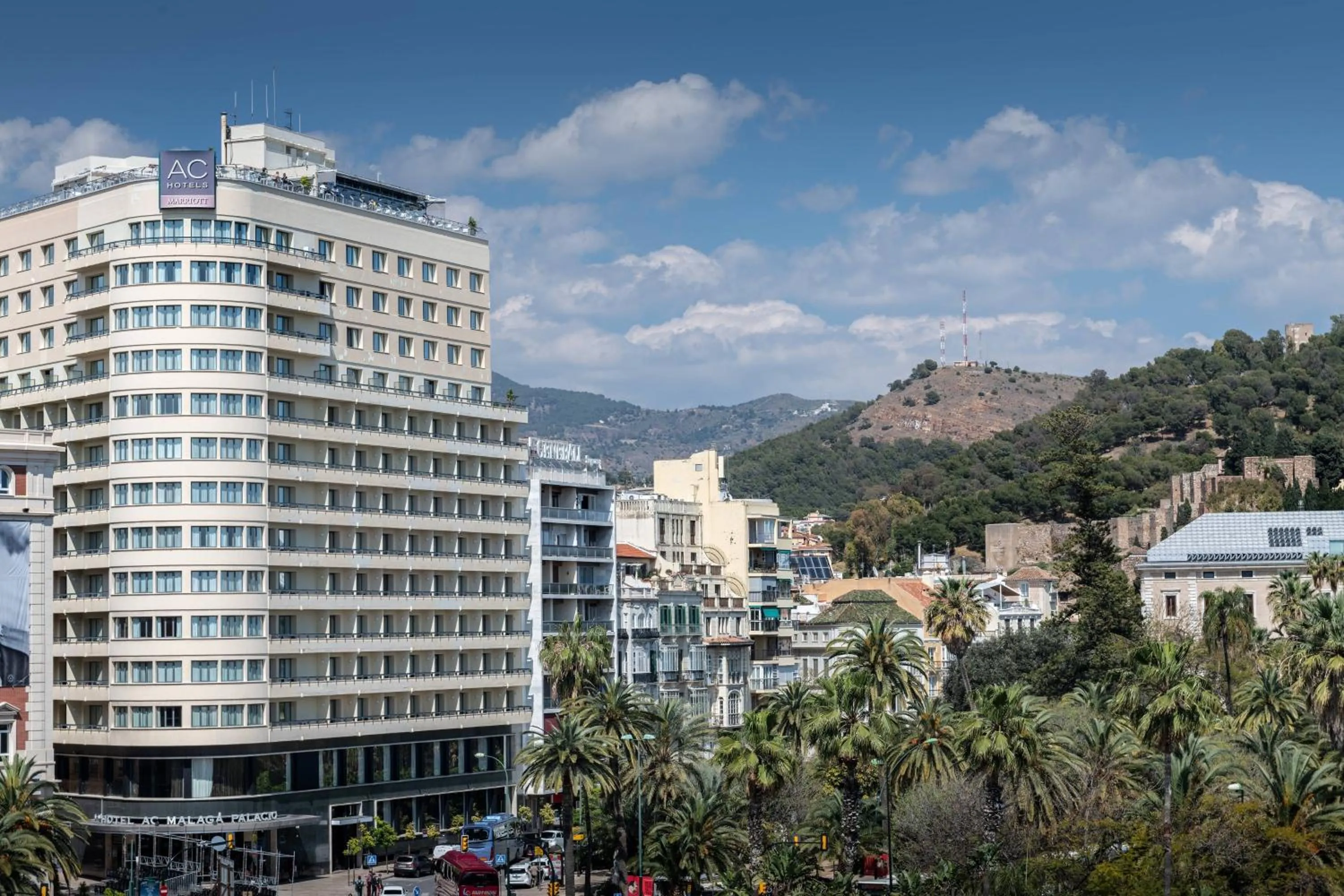 Property building in AC Hotel Málaga Palacio by Marriott