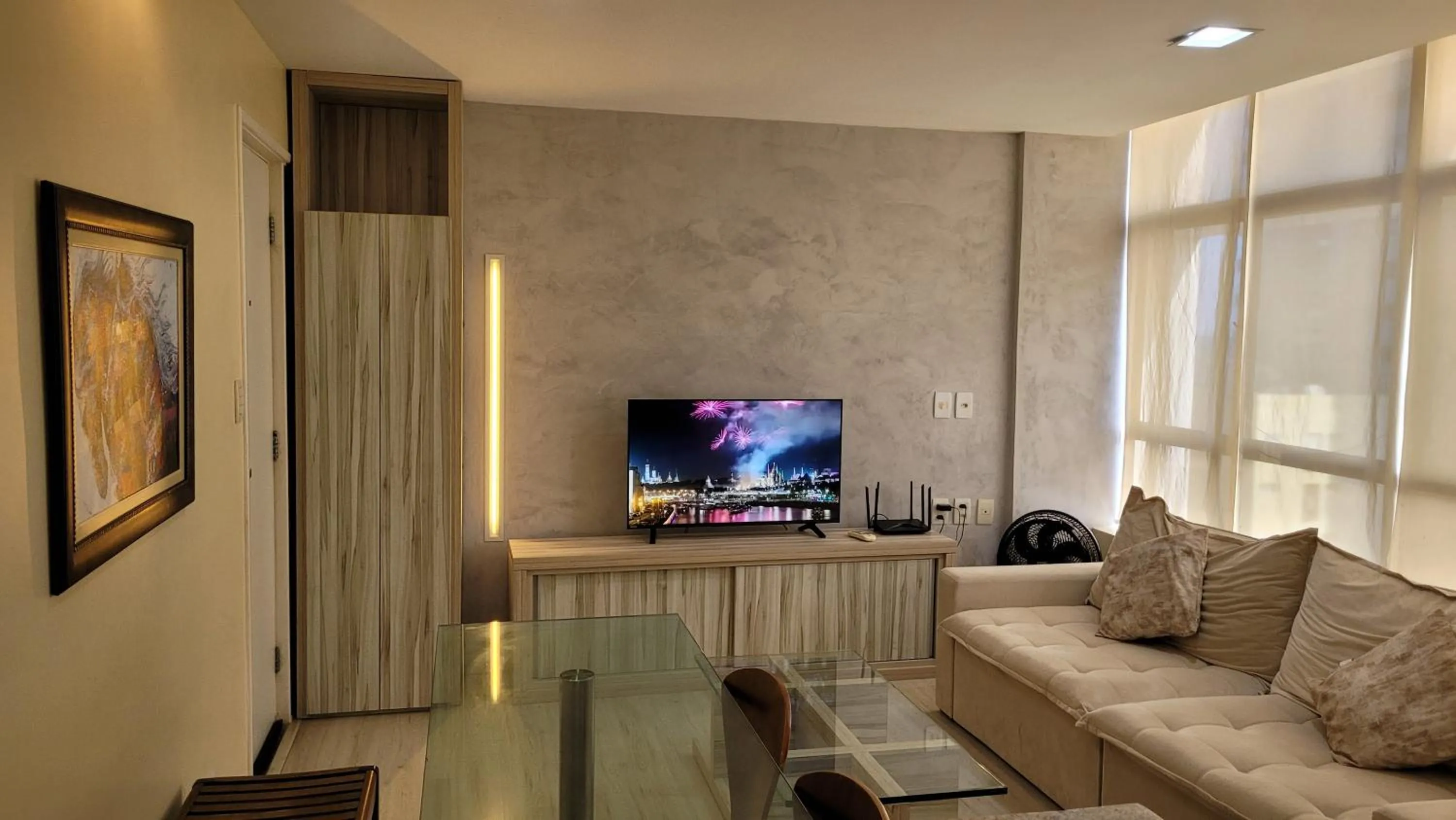Communal lounge/ TV room in Apartamento com vista p Mar, e Piscina na Cobertura do Prédio