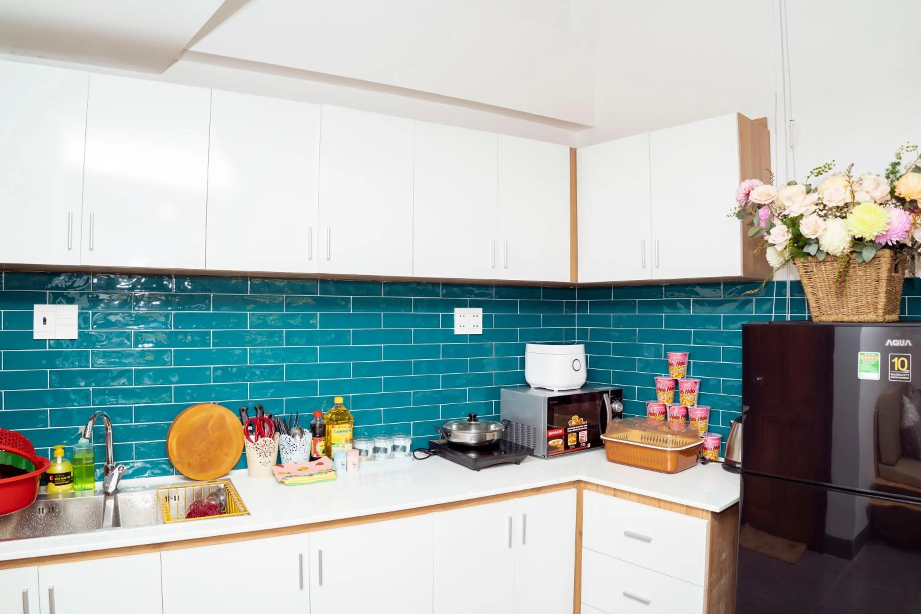 Kitchen or kitchenette in Mai Hotel