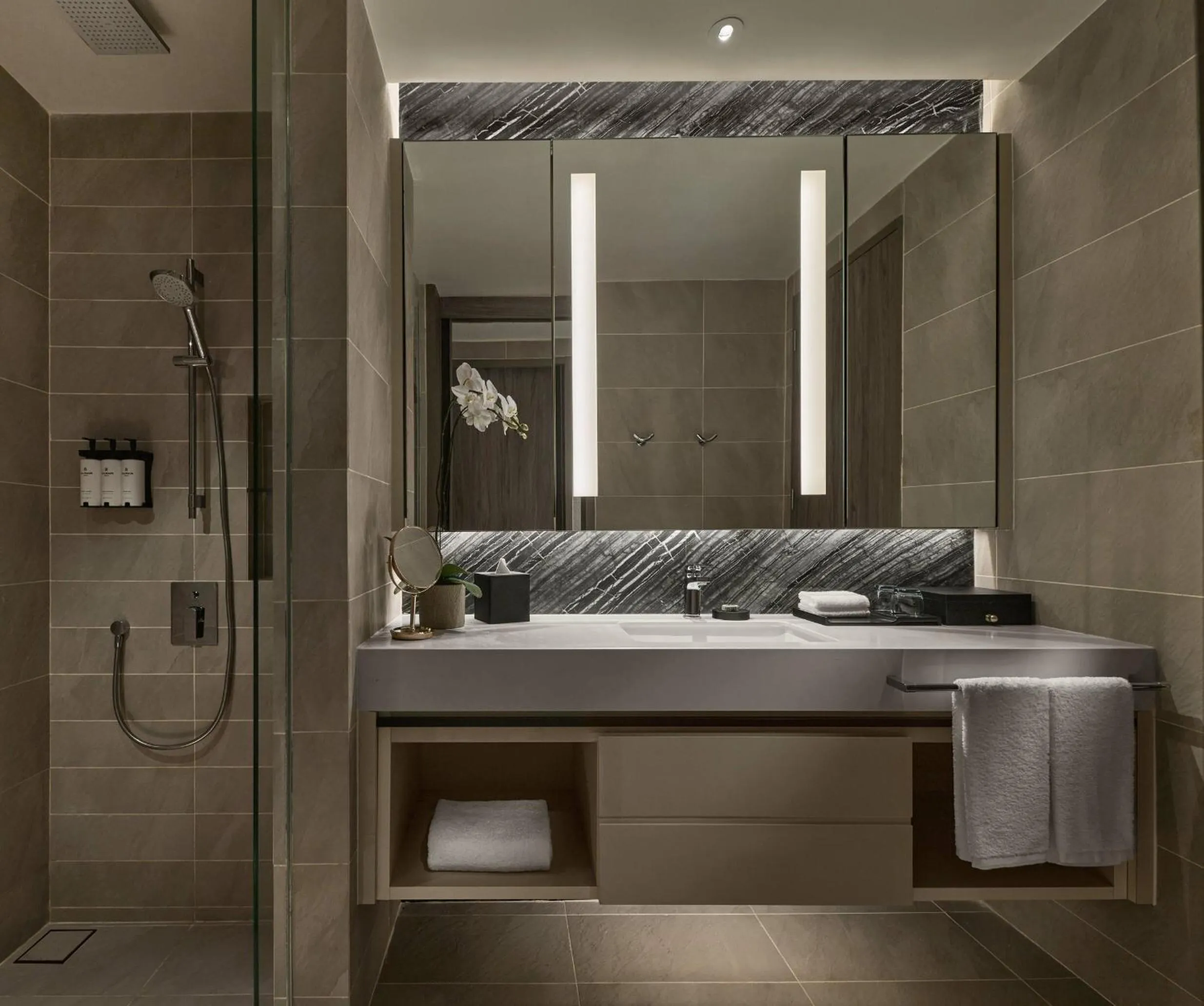Shower in Pan Pacific Serviced Suites Kuala Lumpur