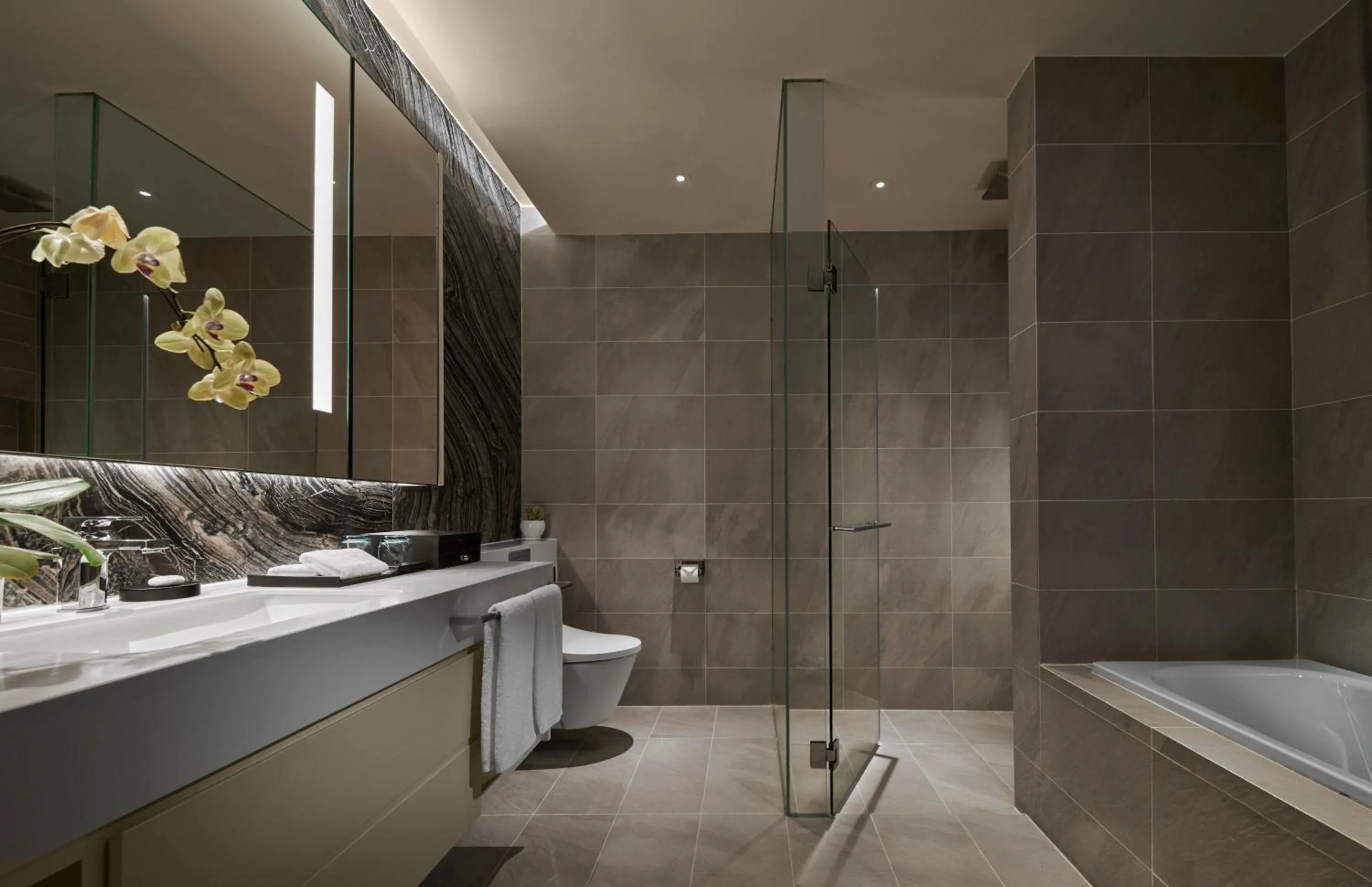 Bathroom in Pan Pacific Serviced Suites Kuala Lumpur