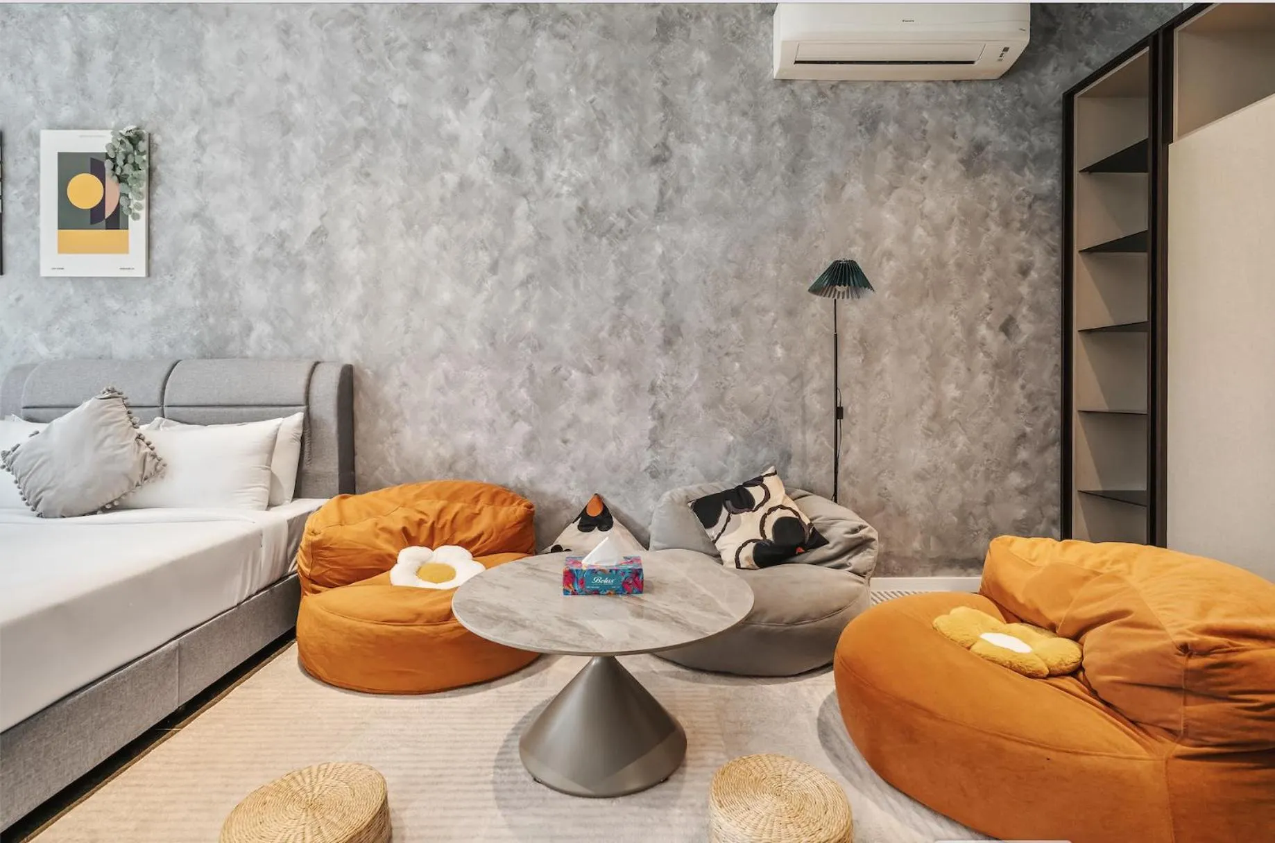 Bed in Greystone Scarletz Suites