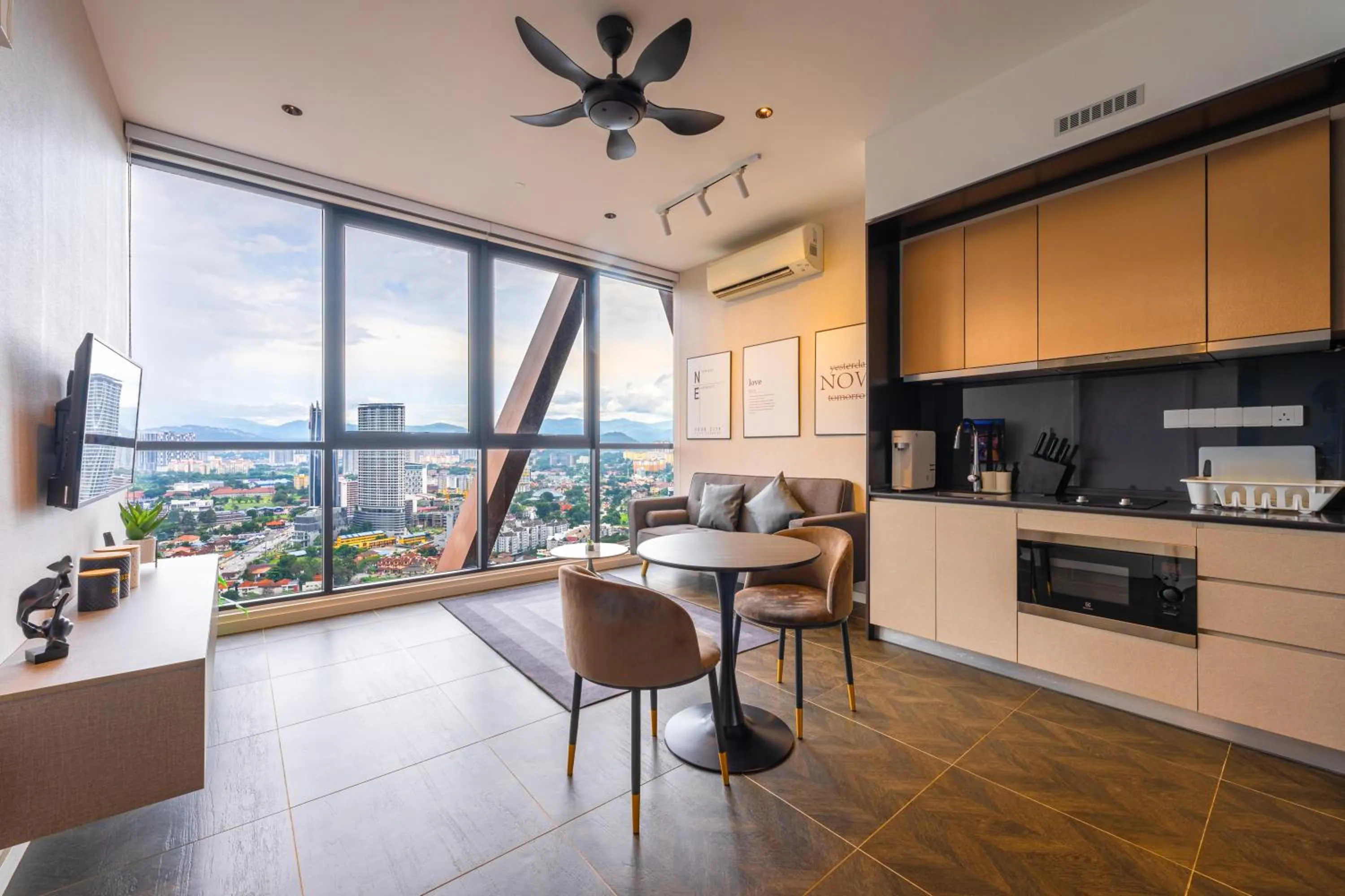 Living room in Greystone Scarletz Suites