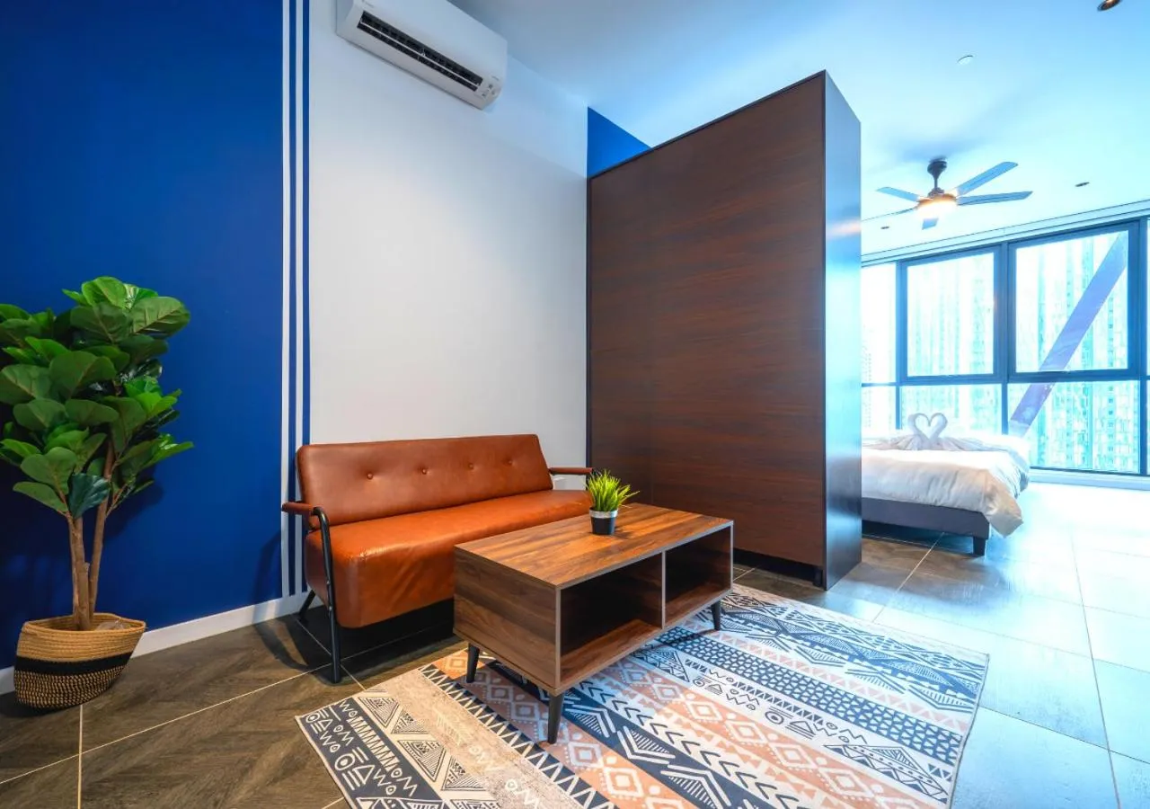 Living room in Greystone Scarletz Suites