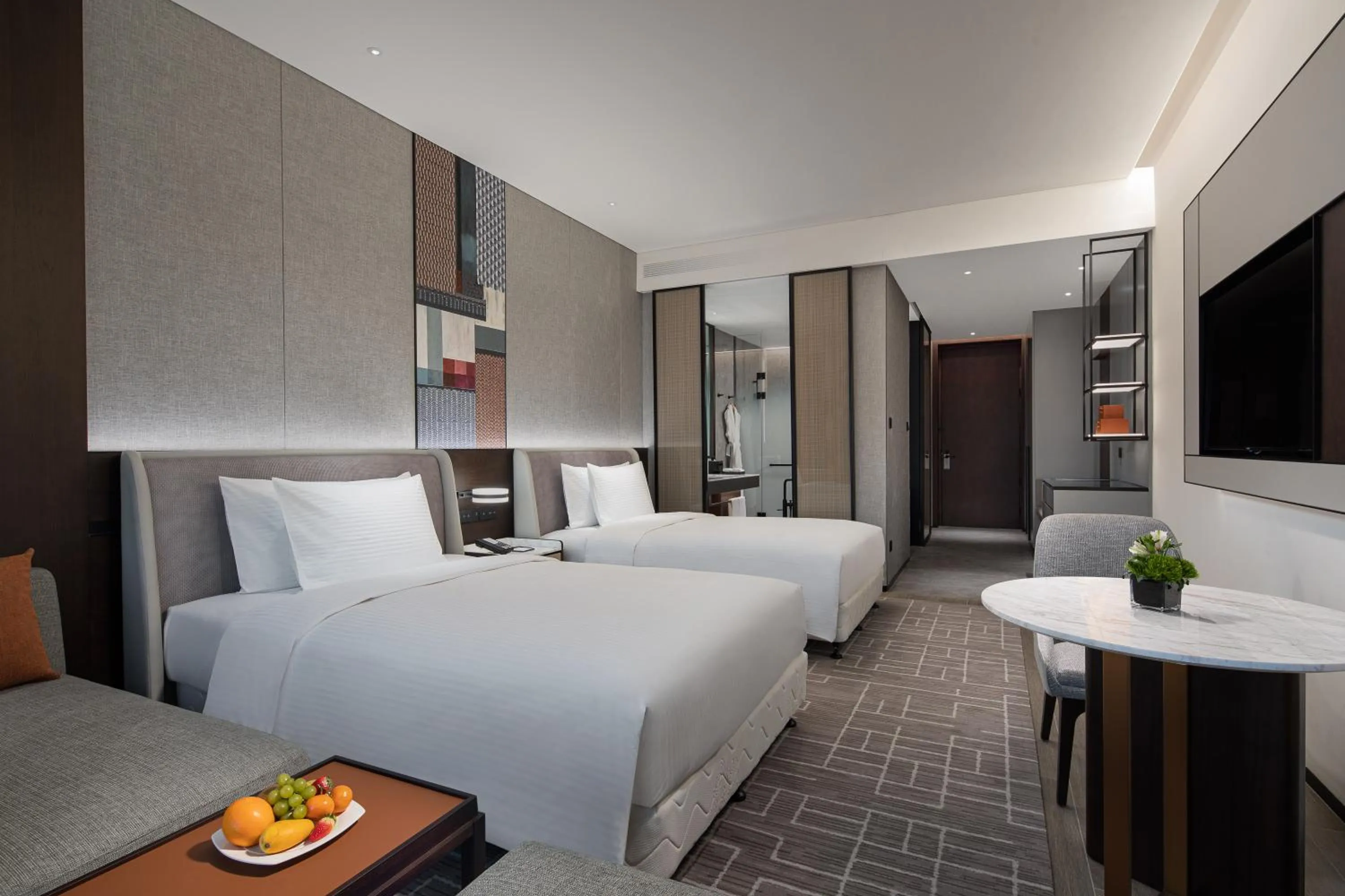 Bedroom, Bed in Wanda Jin Xiaohe Xincheng