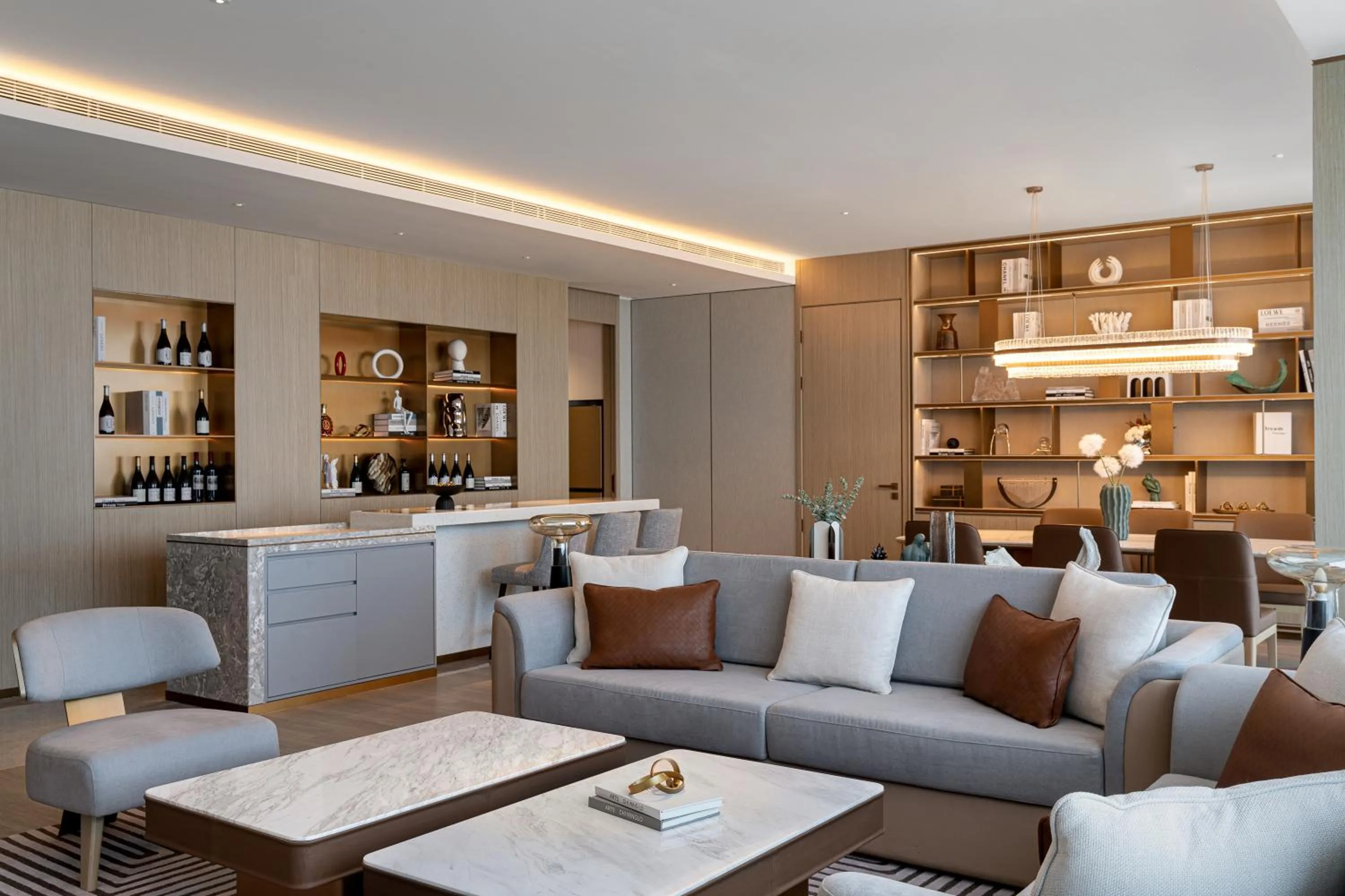 Living room in Wanda Jin Xiaohe Xincheng