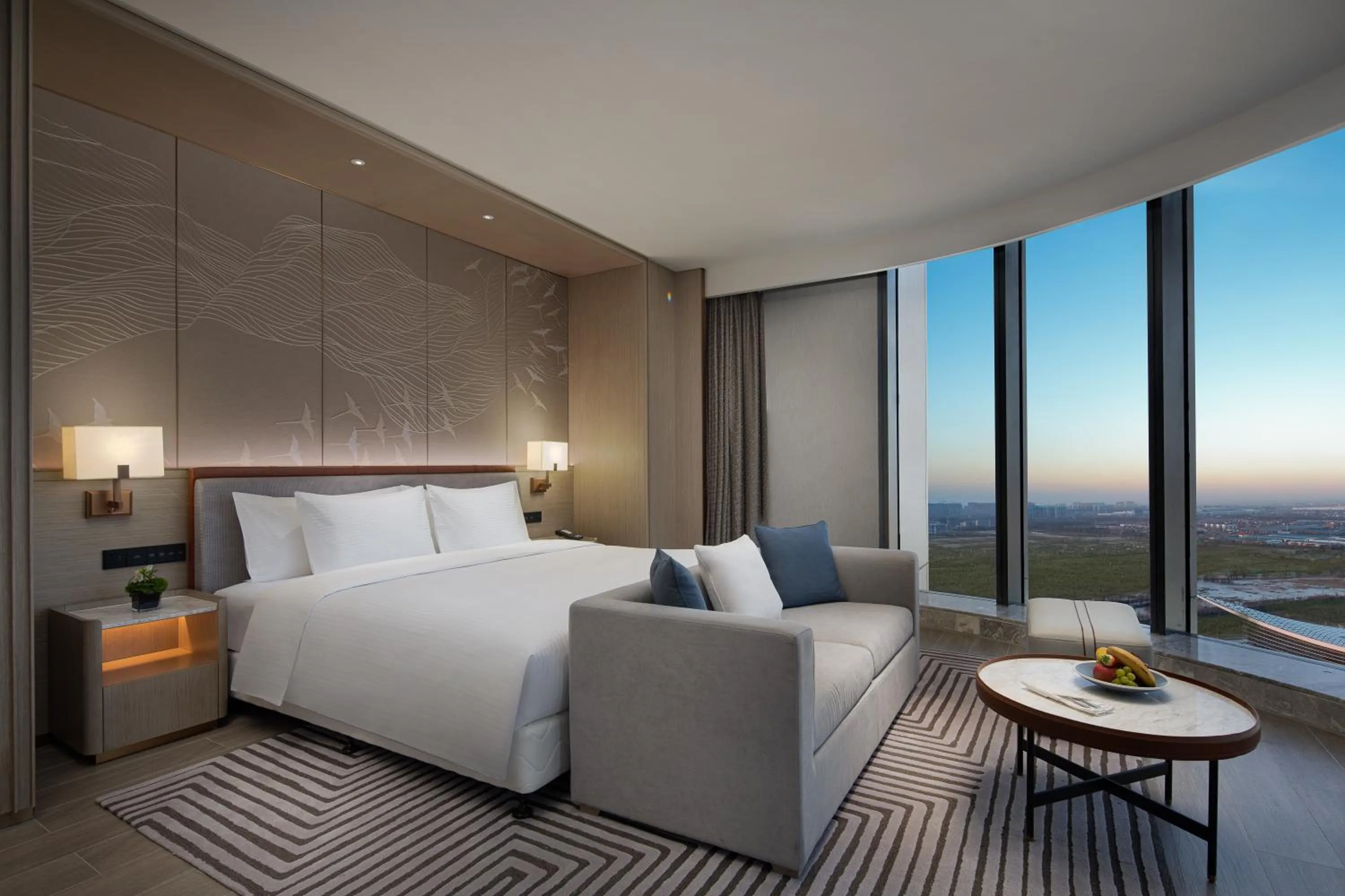 Bedroom, Bed in Wanda Jin Xiaohe Xincheng