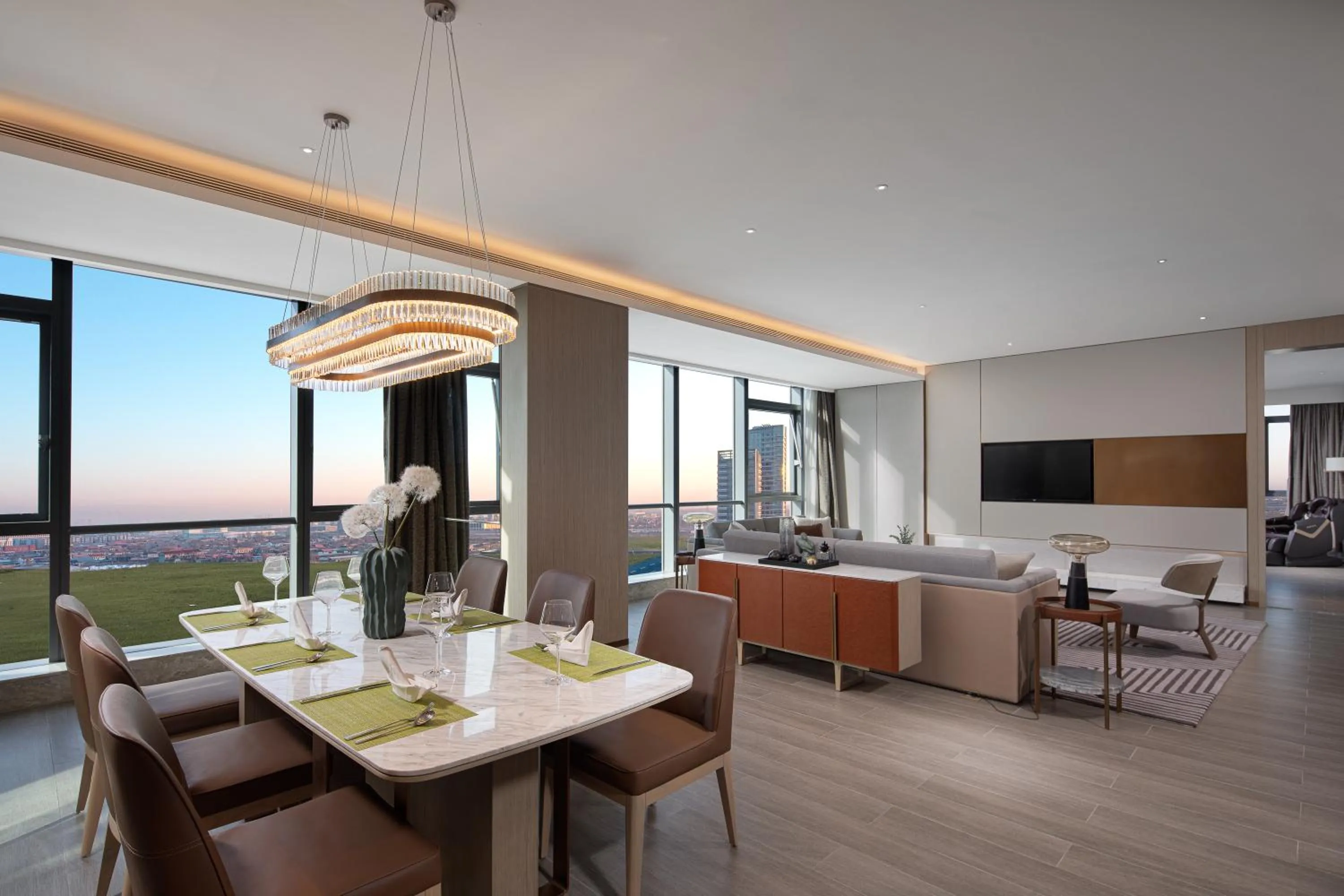 Living room in Wanda Jin Xiaohe Xincheng