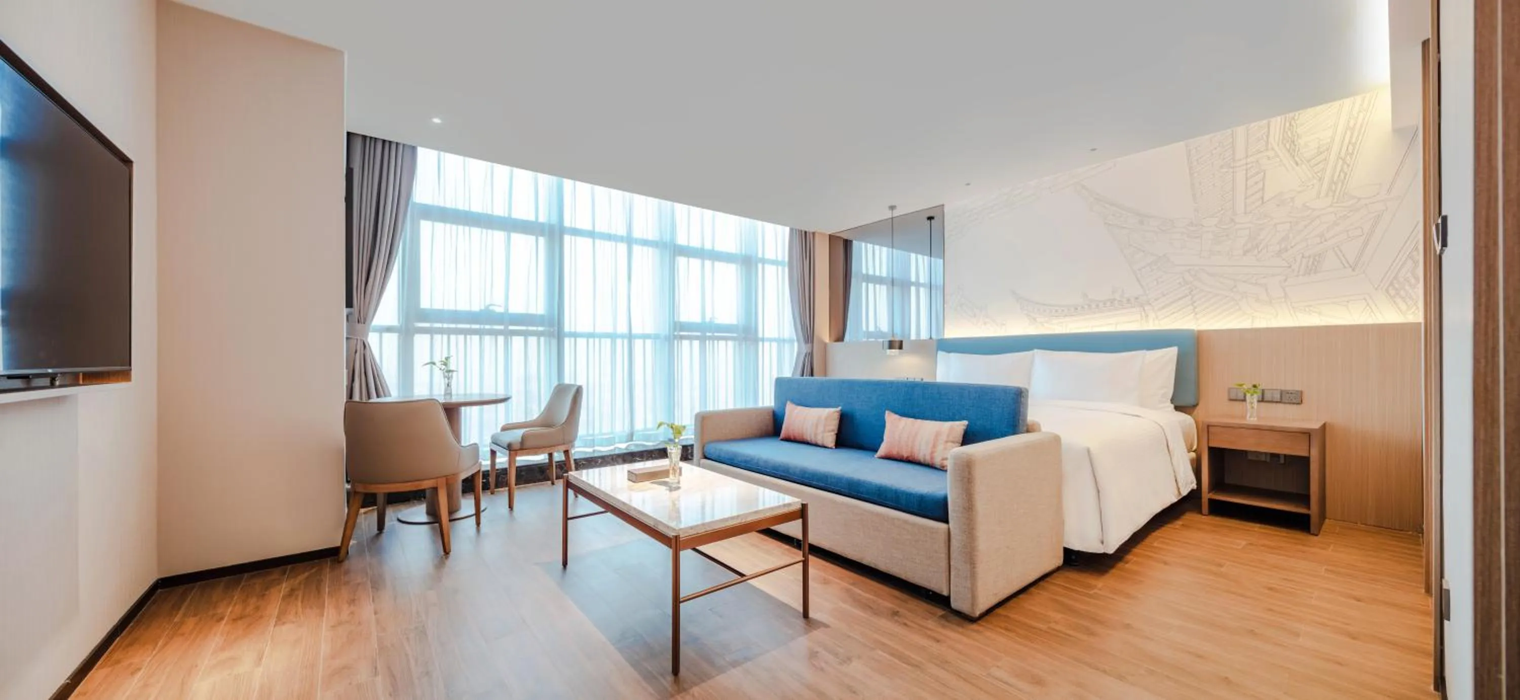 Photo of the whole room, Bed in Shanxi Xiaohe Xincheng Talent Apartment