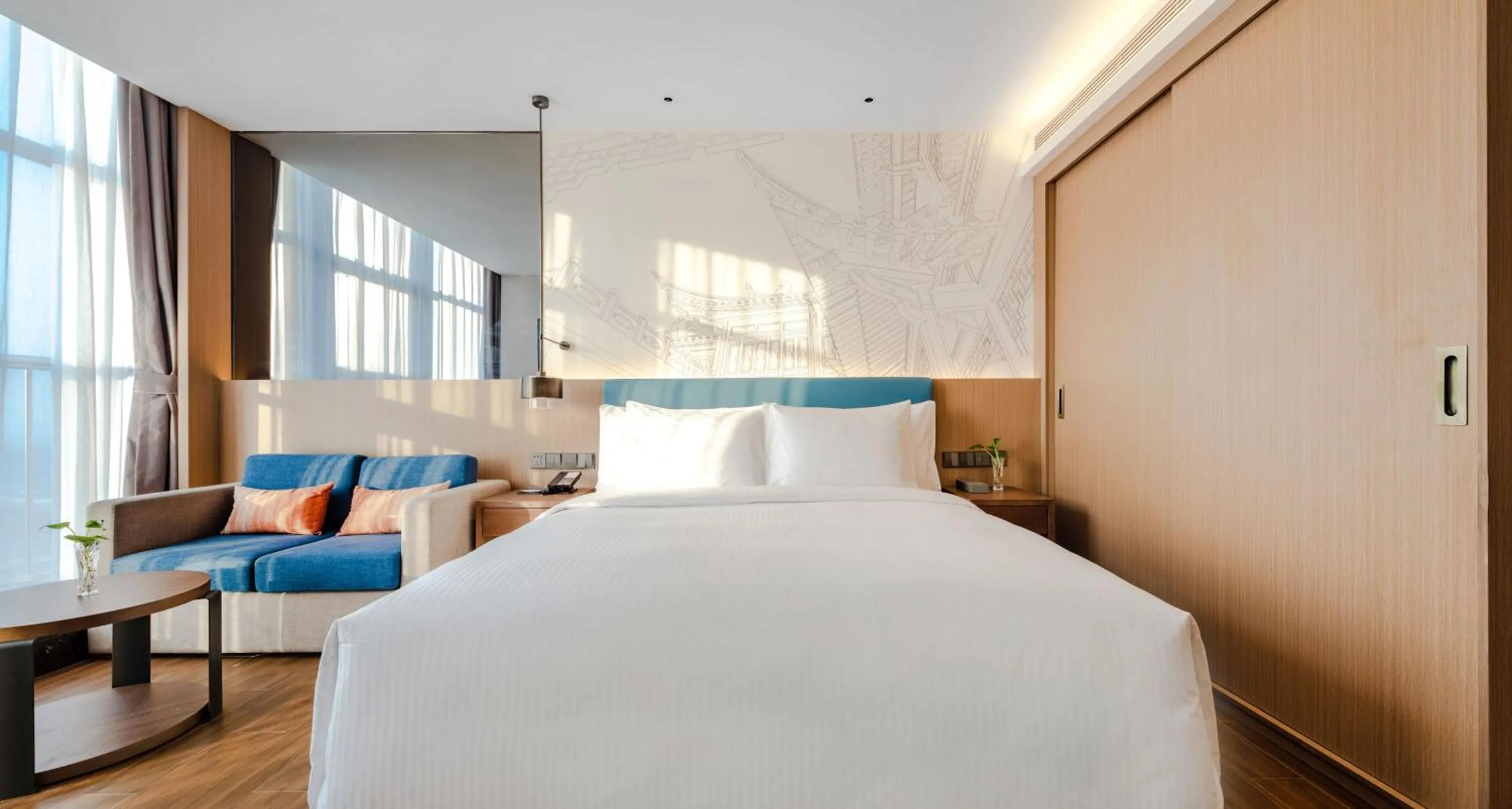 Photo of the whole room, Bed in Shanxi Xiaohe Xincheng Talent Apartment