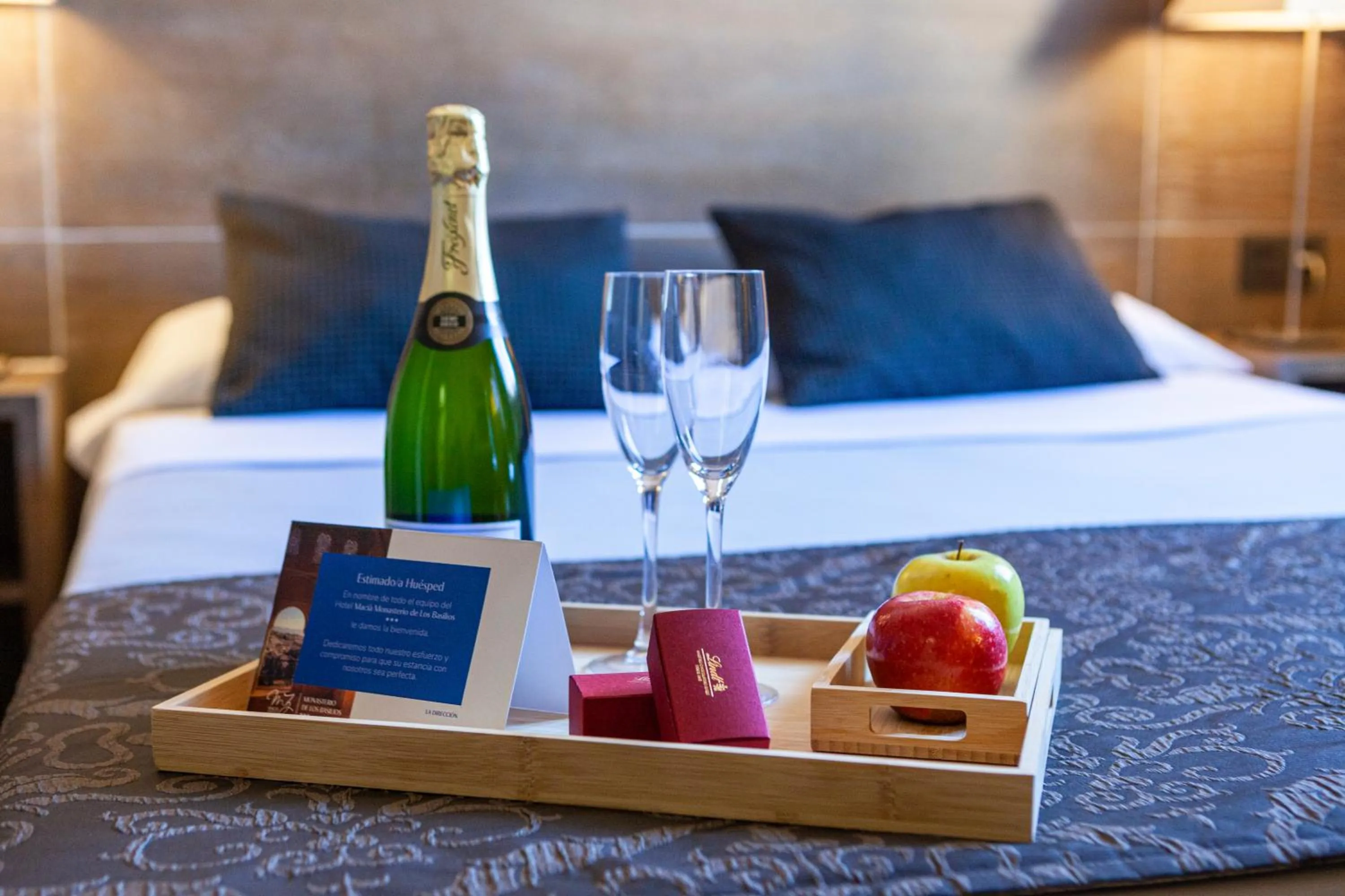 Decorative detail, Bed in Hotel Macià Monasterio de los Basilios